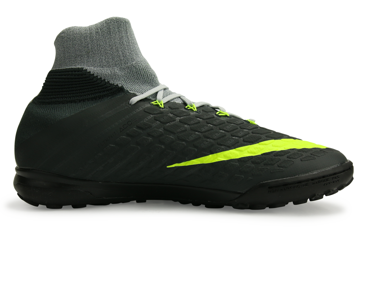 Nike Men's Hypervenom Proximo II Dynamic Fit Turf Soccer Shoes Black/Volt/Dark Grey/Wolf Grey、mySite、noshort