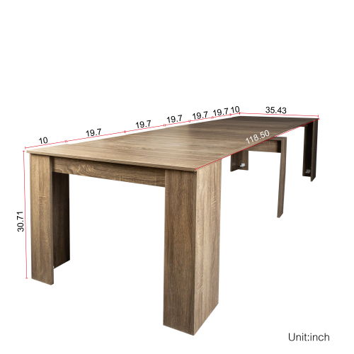 Multifunctional extendable console table、、casual
