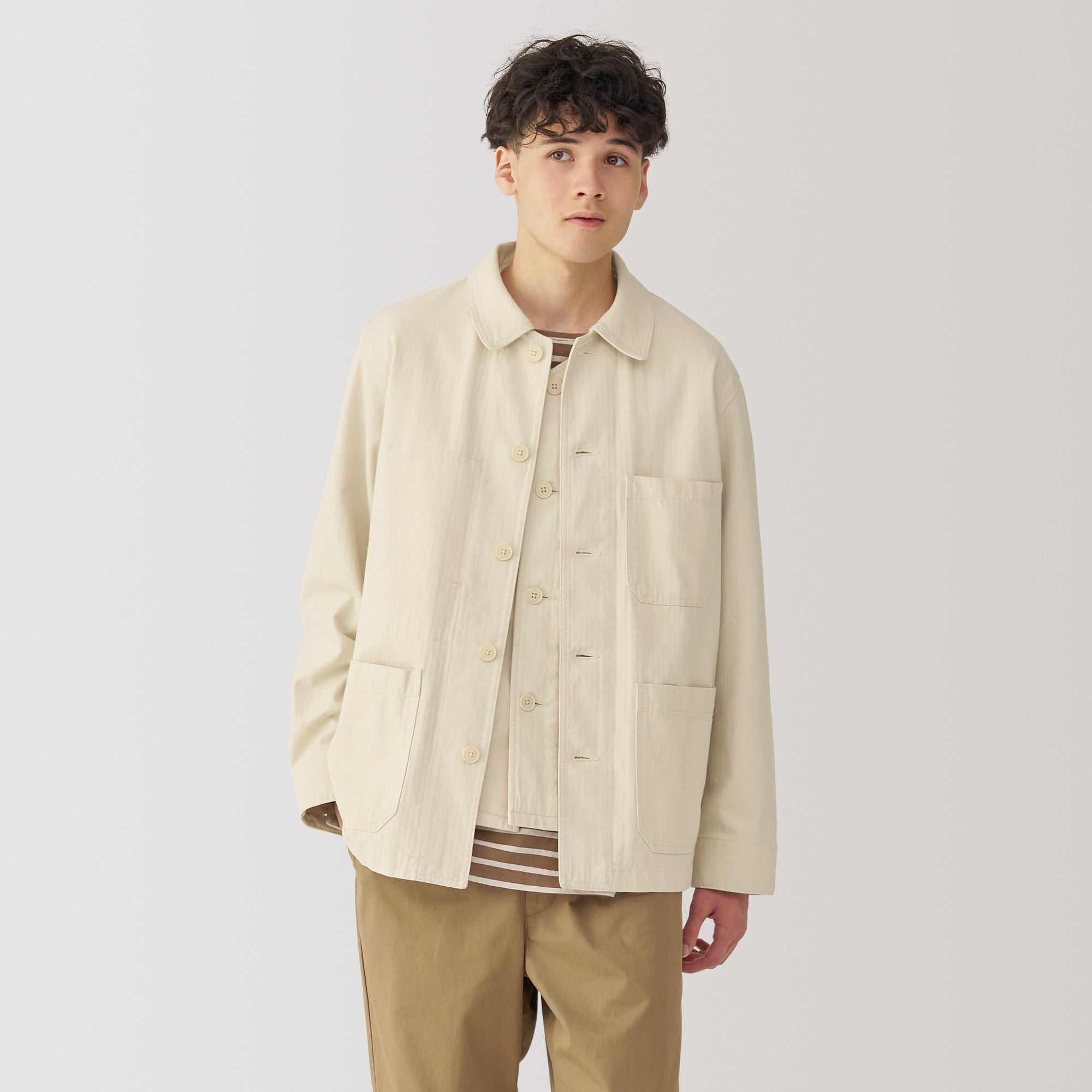  Men's Kapok Blend Herringbone Coverall Jacket、mySite、sugarbowlscore