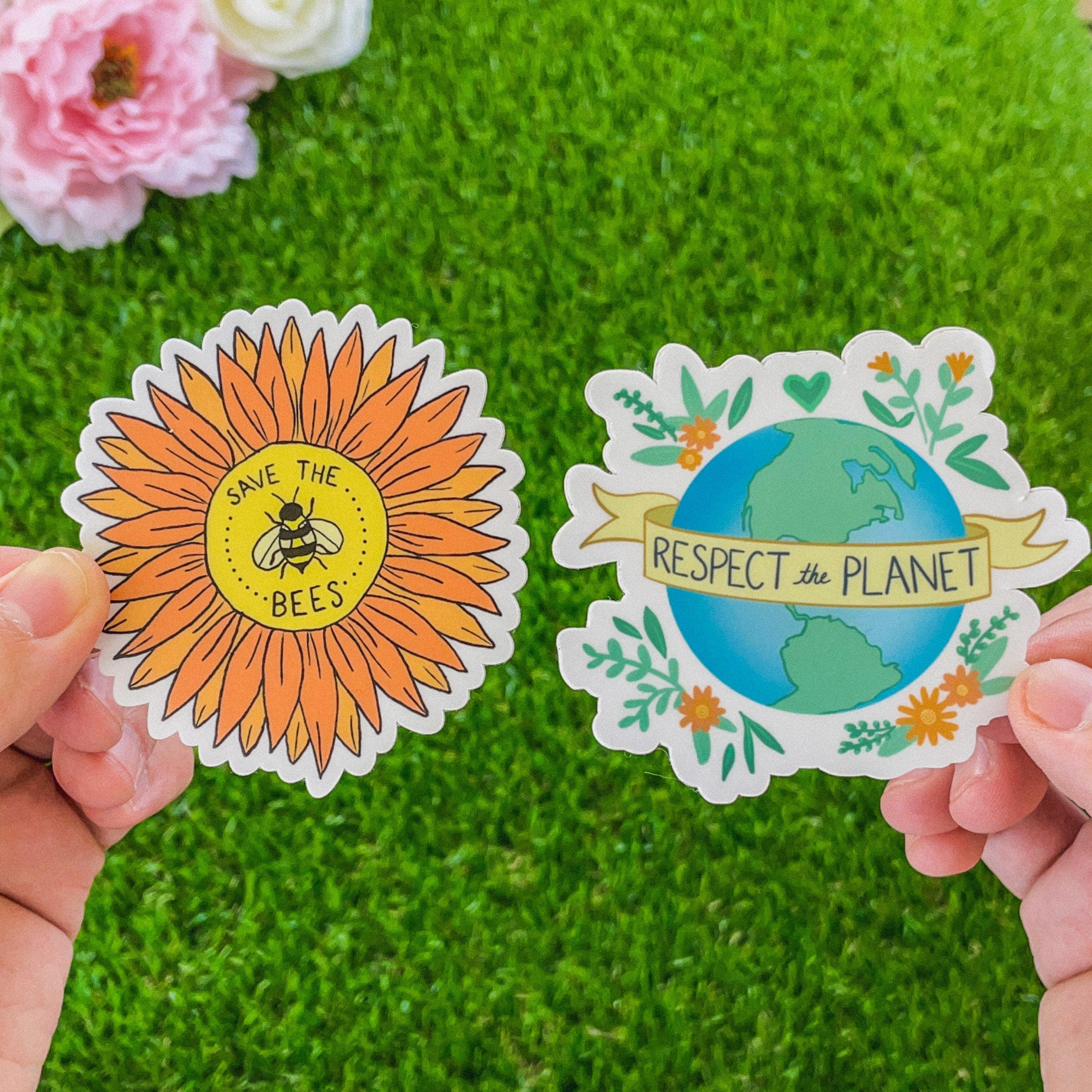  Save The Bees Floral Sticker、mySite、elrpsem3k