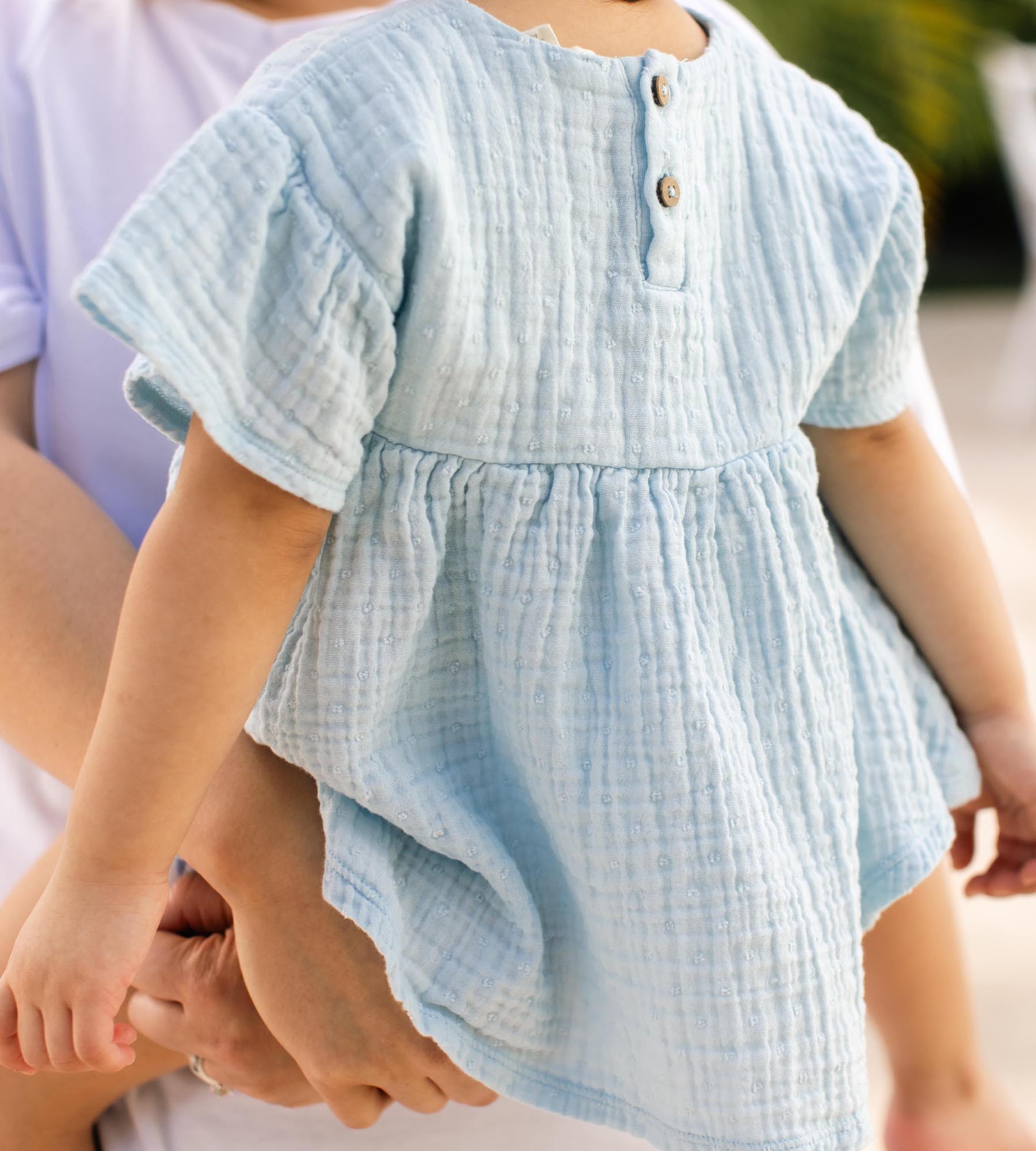 Dotted Muslin Organic Cotton Girl Top & Shorts Set、mySite、g9winljtr