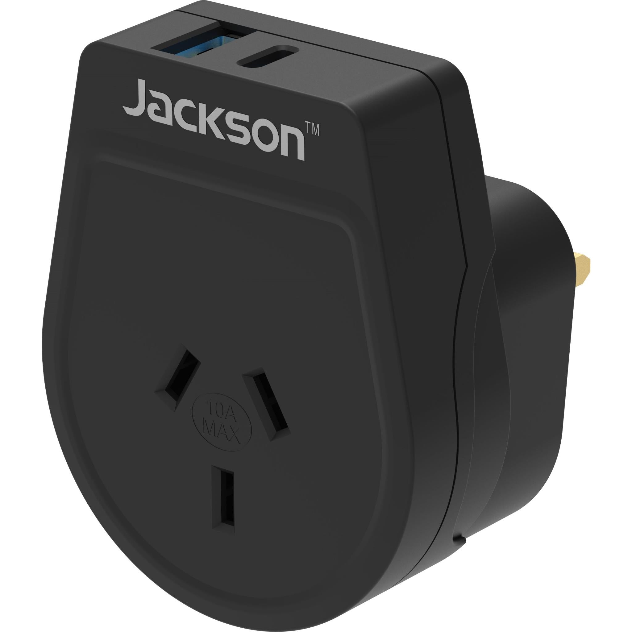 Jackson Outbound 20W Travel Adapter UK & Hong Kong with USB-A/C、mySite、camillekostekn