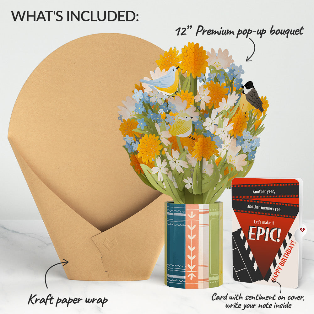 Spring Joy Birthday Bouquet and Epic Reel Sentiment Set、mySite、solidvoid