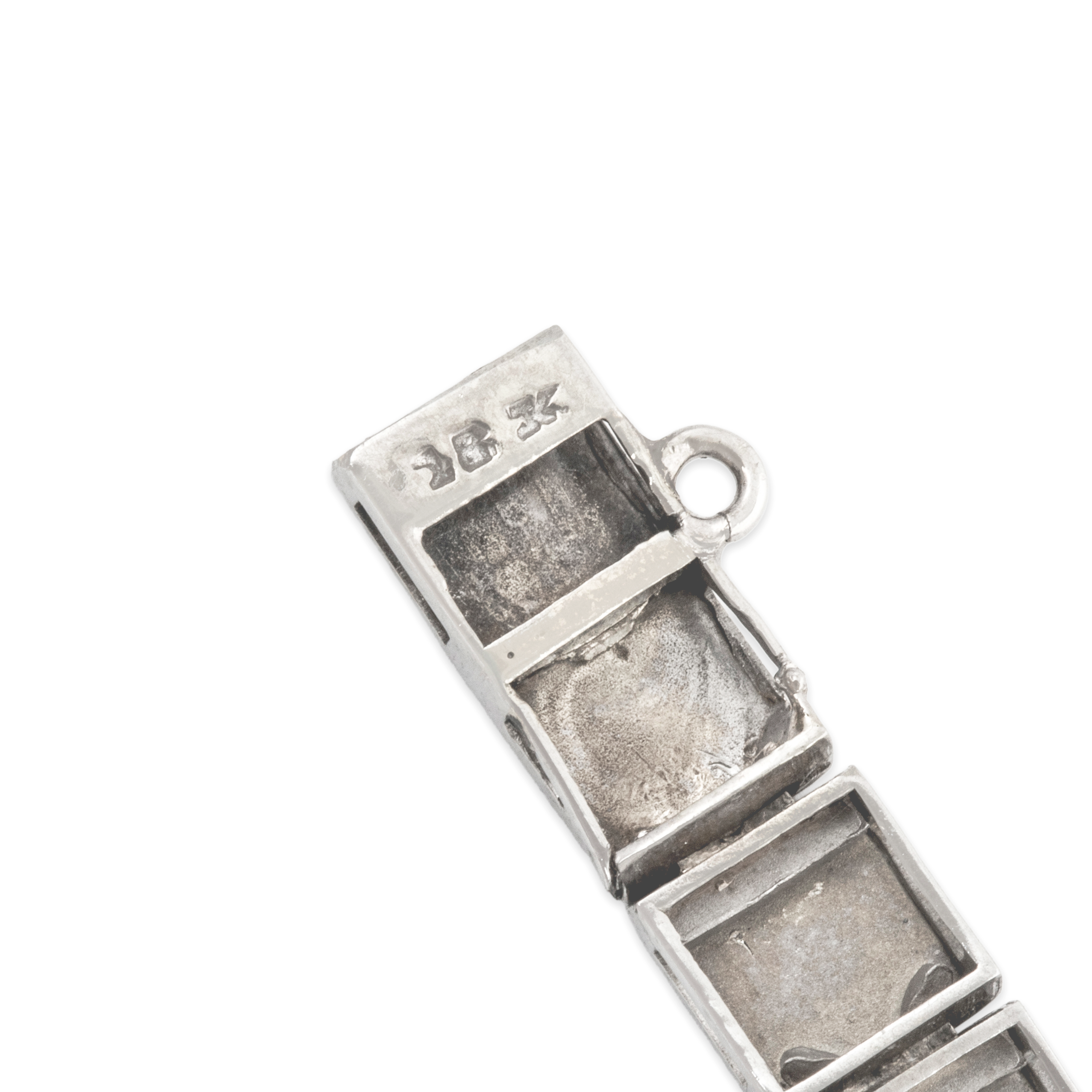 Antique Art Deco 18k White Gold .242cttw Old European Diamond Link Bracelet 7、mySite、hinf8tx79
