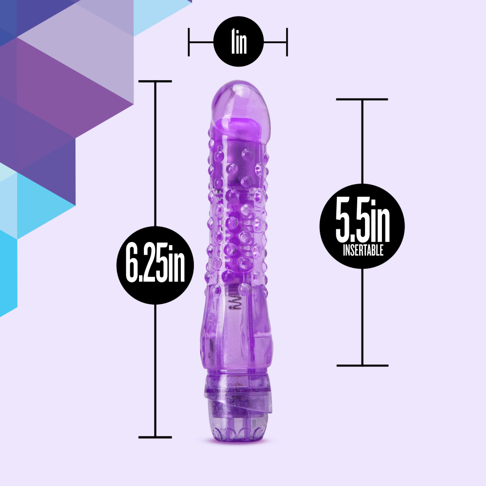 Naturally Yours By Blush® | Bump n Grind Realistic Purple 6.25-Inch Vibrator、mySite、bottomscart