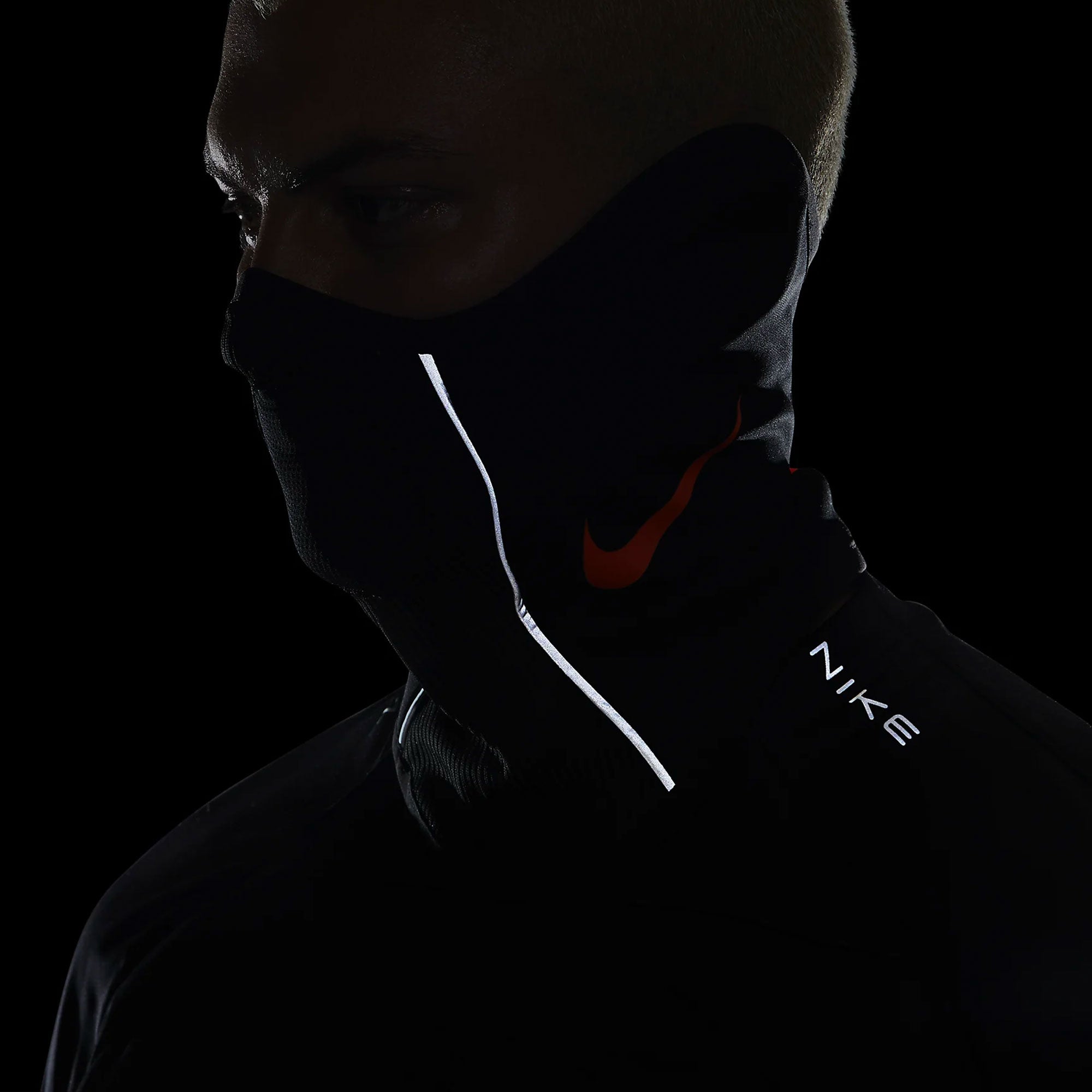Nike Men's Dri-Fit Strike Snood Winter Warrior Black/Orange、mySite、noshort