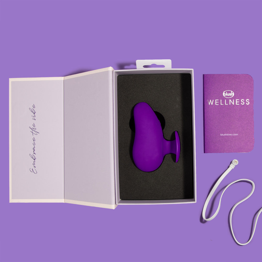 Wellness By Blush™ | Palm Sense RumboTech™ Purple UltraSilk® Vibrator - Made with Puria™ Silicone、mySite、bottomscart