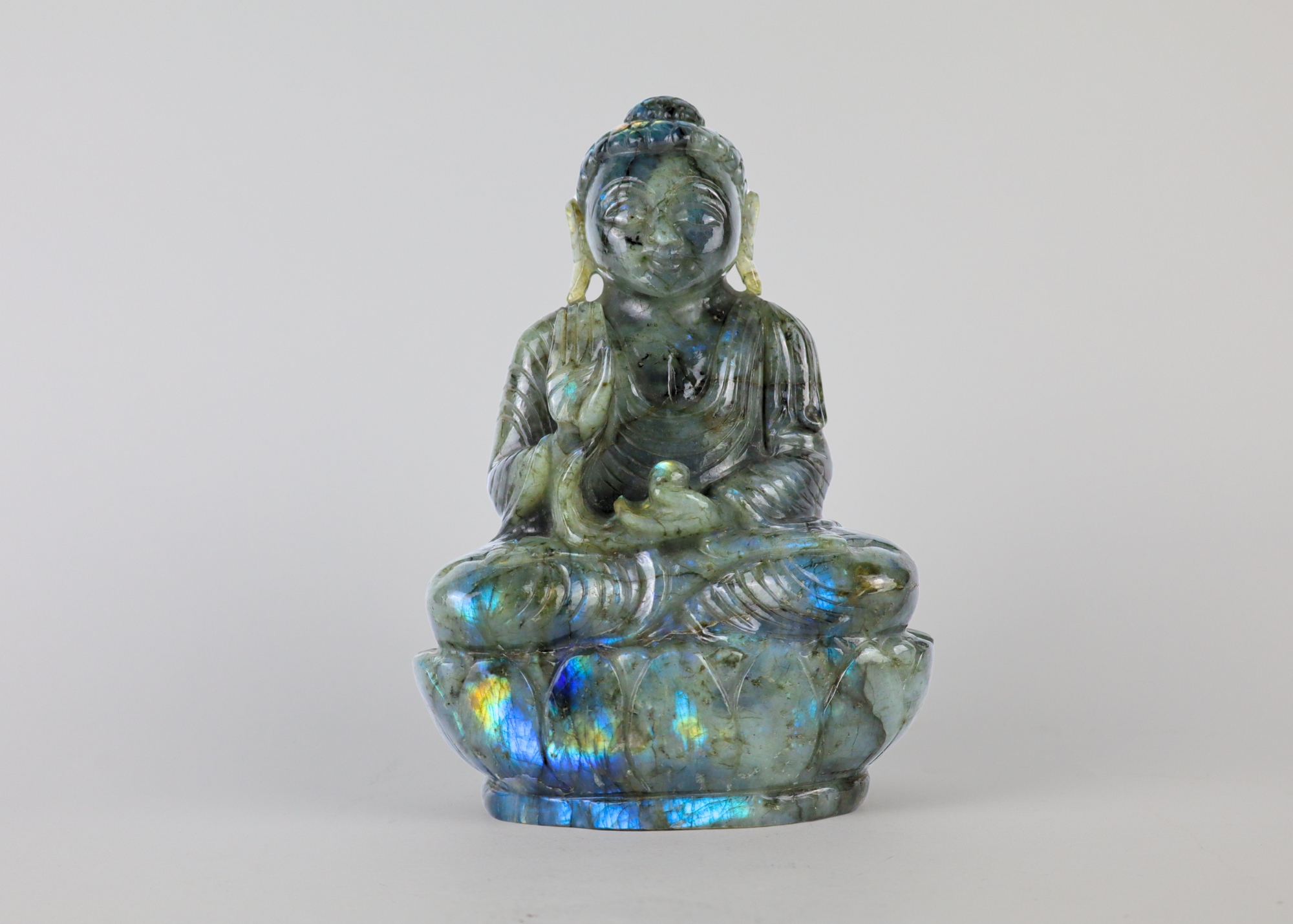 Sitting Buddha - Labradorite (18 cm)、mySite、topwebapps