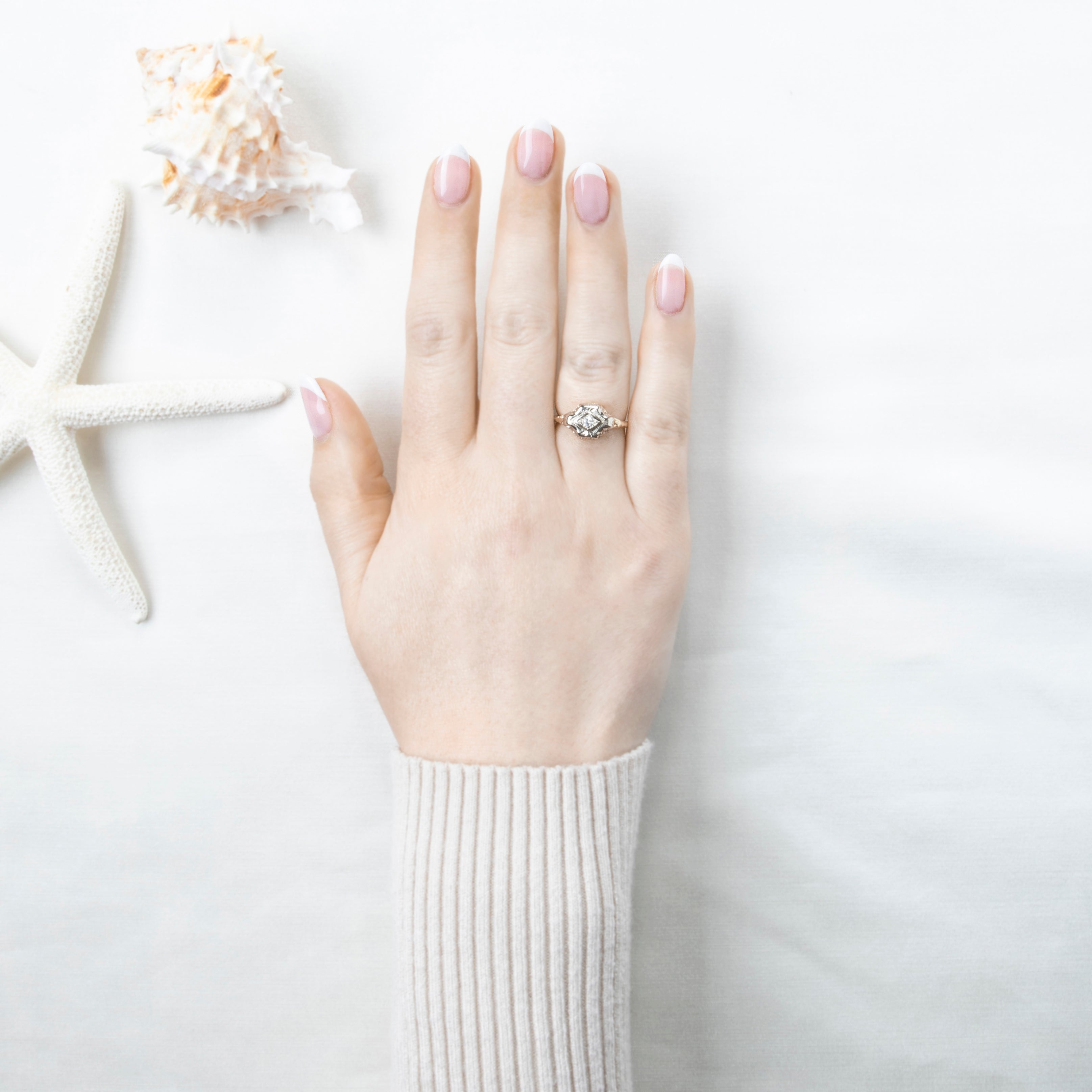 Antique Art Deco 14k Yellow & White Gold Diamond Dramatic Openwork Ring 6.75、mySite、hinf8tx79