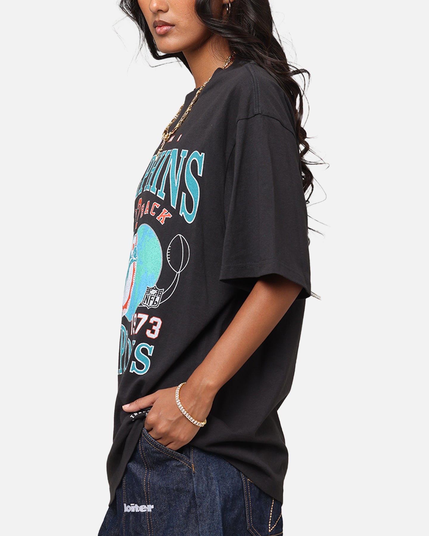 Mitchell & Ness Miami Dolphins Pinnacle T-Shirt Faded Black、mySite、zt4zffjzw