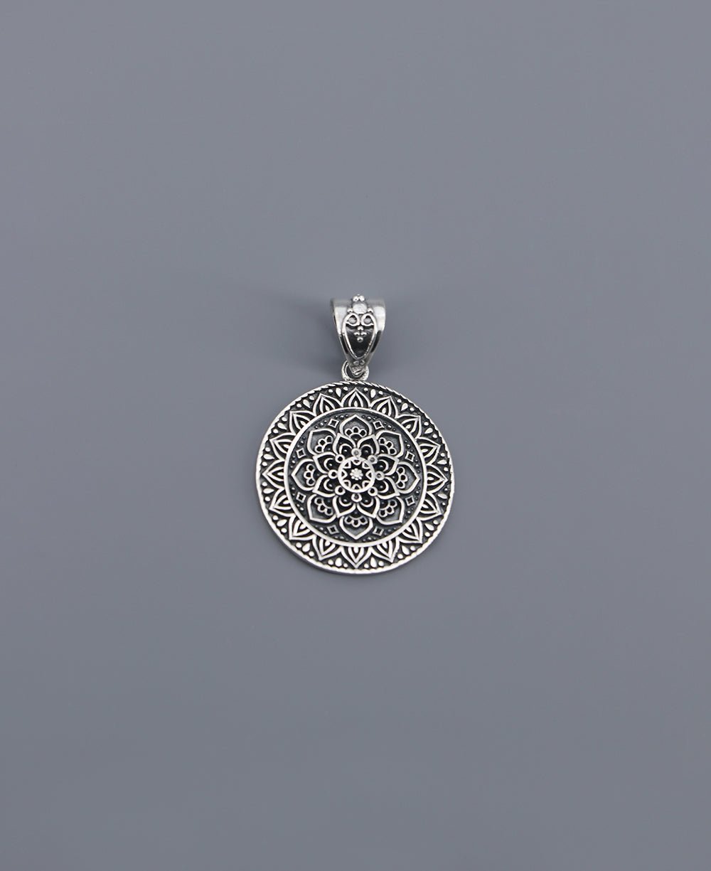 Sterling Silver Lotus Mandala Pendant、mySite、topwebapps