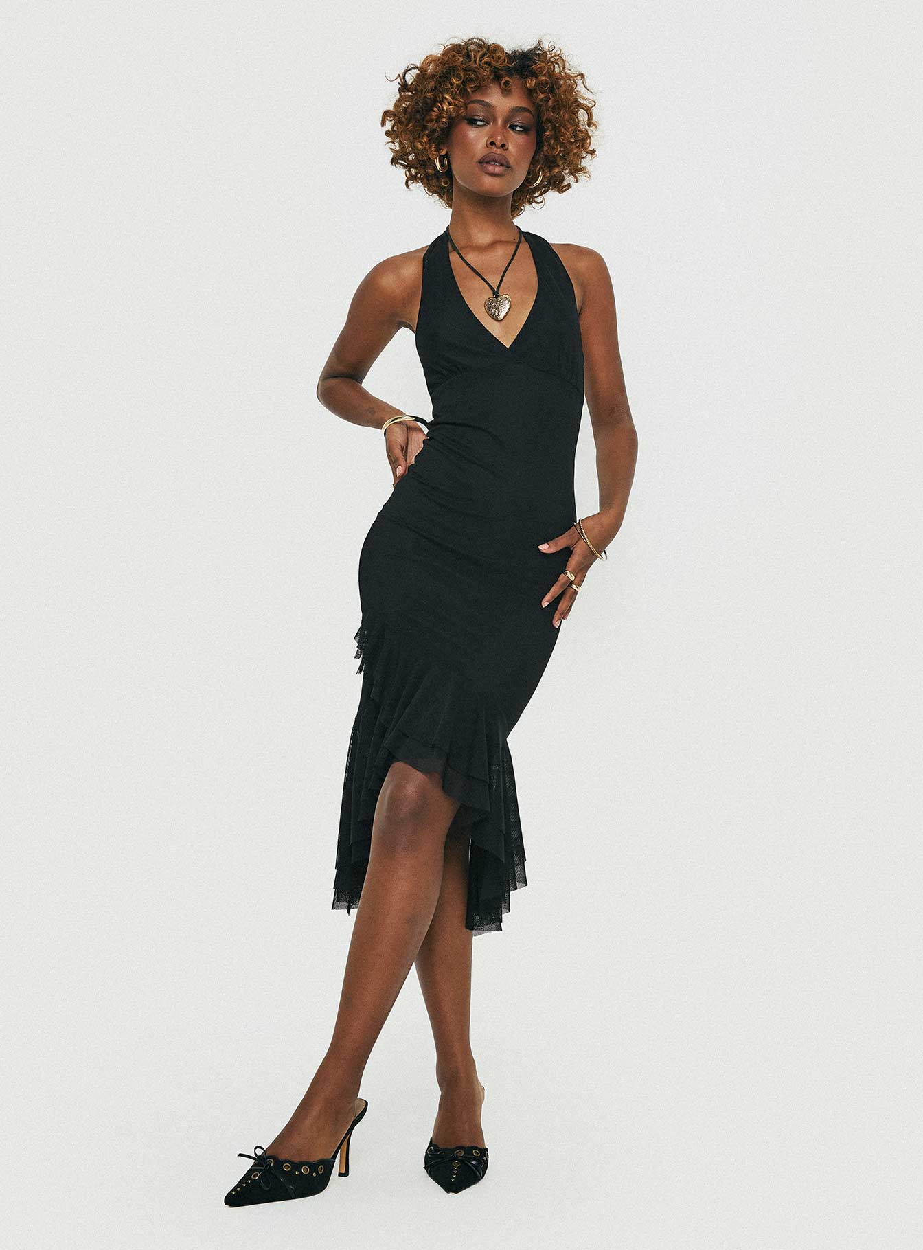 Amadeus Midi Dress Black、mySite、solidvoid