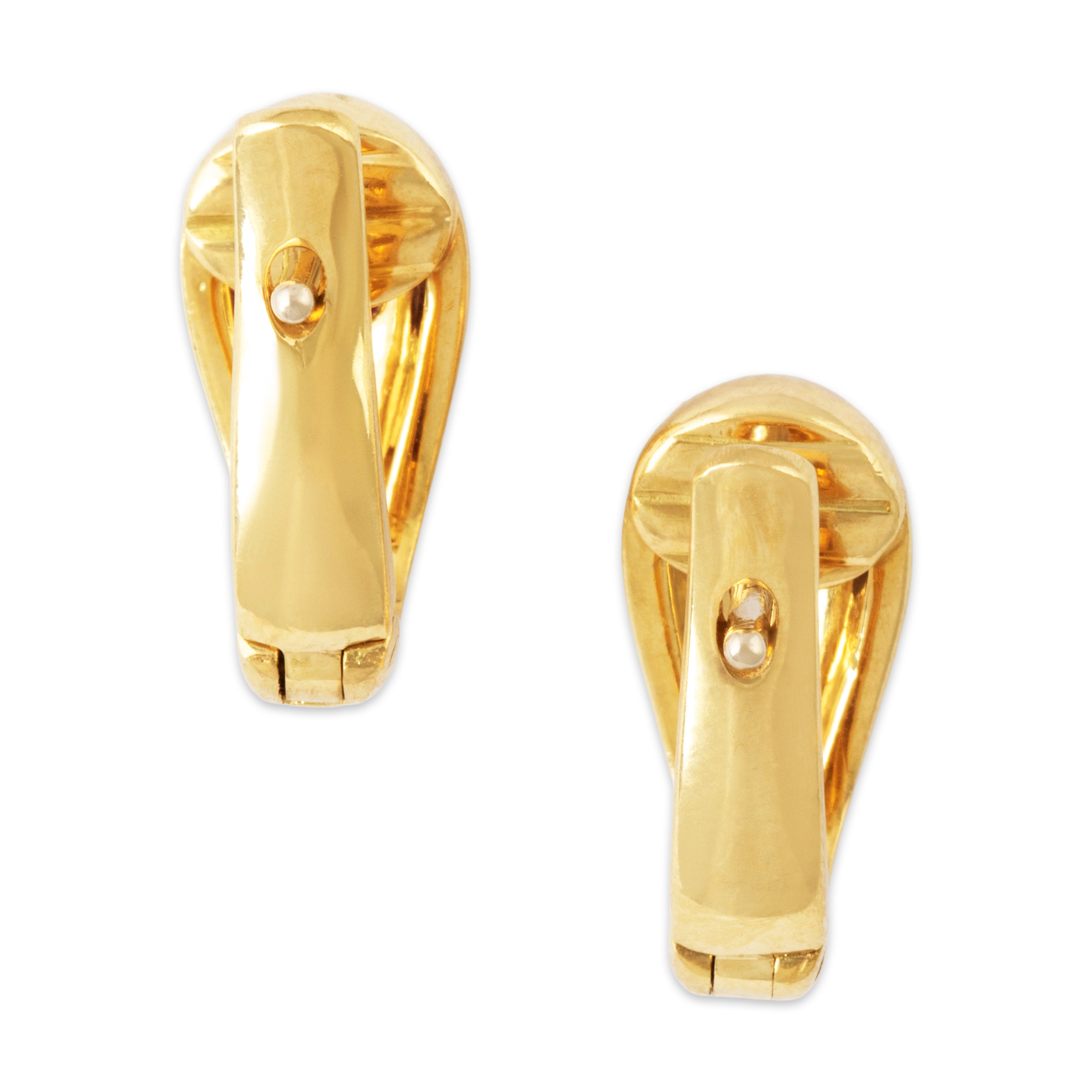 Vintage Italian Substantial 18k Yellow Gold 1.2cttw Ruby Diamond Earrings、mySite、hinf8tx79