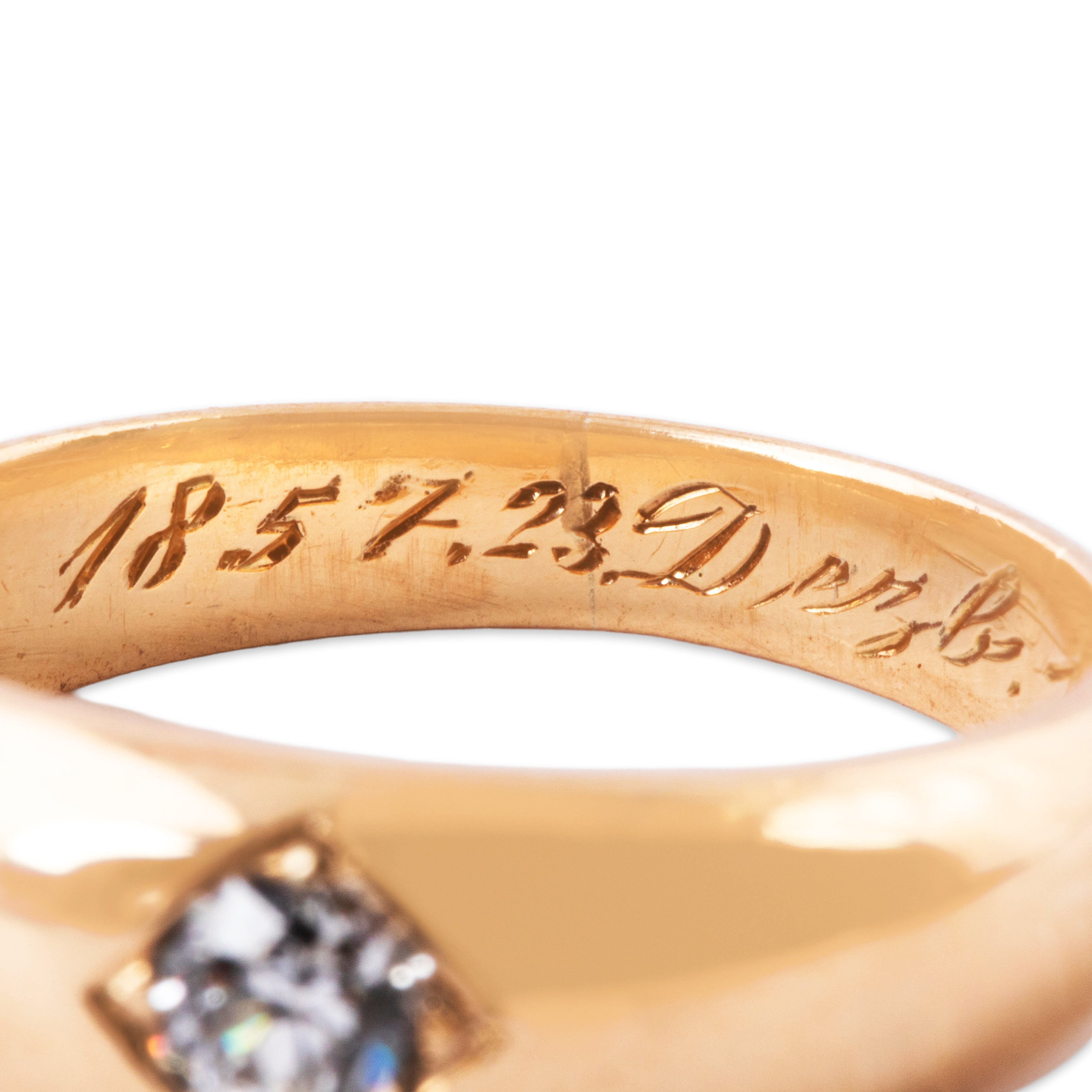 Antique 14k Yellow Gold .25ct Old European Cut Diamond Gleaming Dome Ring 6.50、mySite、hinf8tx79