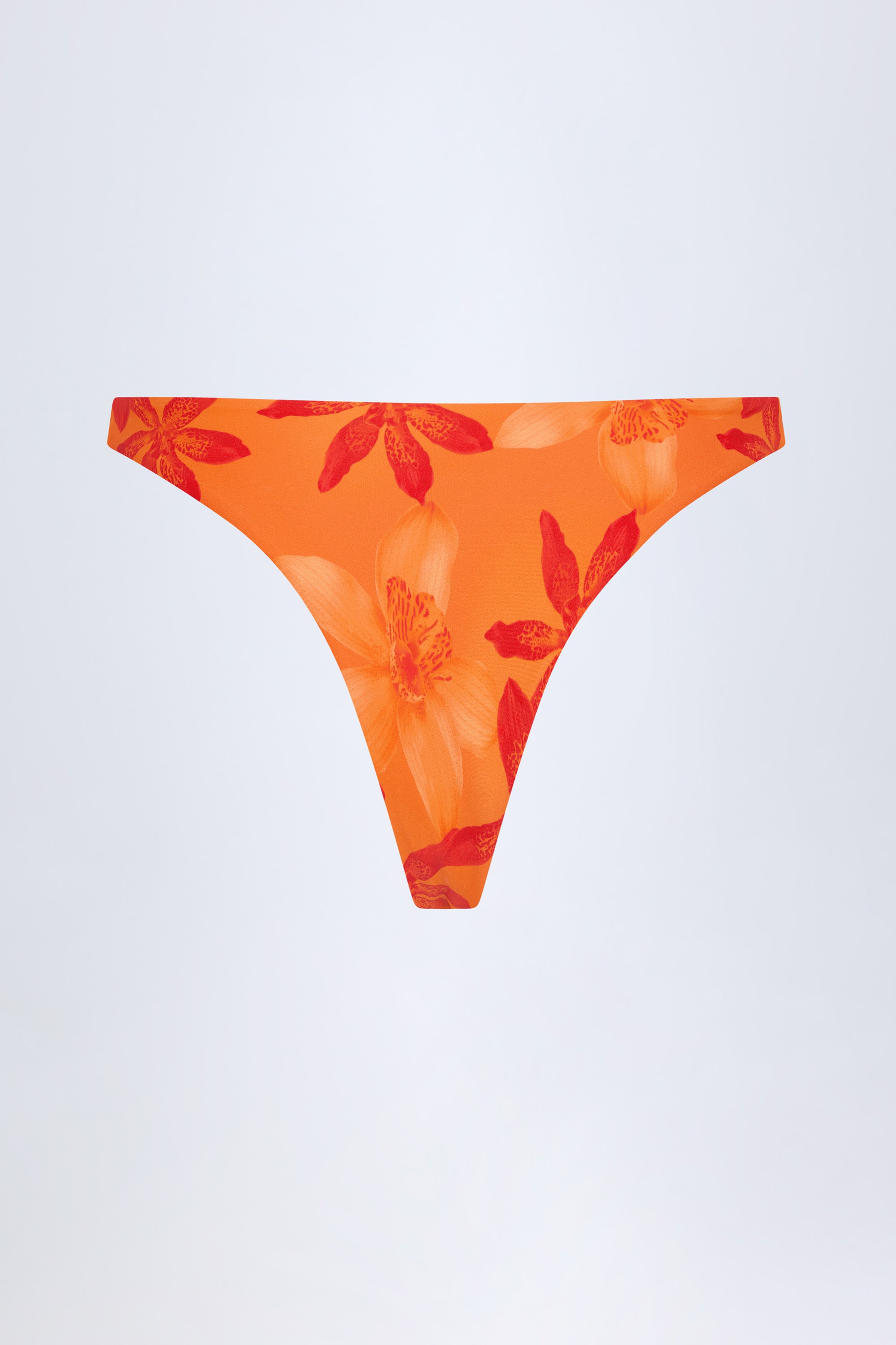  Hardware-Detail Cheeky Bikini Bottoms in Orange Orchid Print、mySite、sugarbowlscore