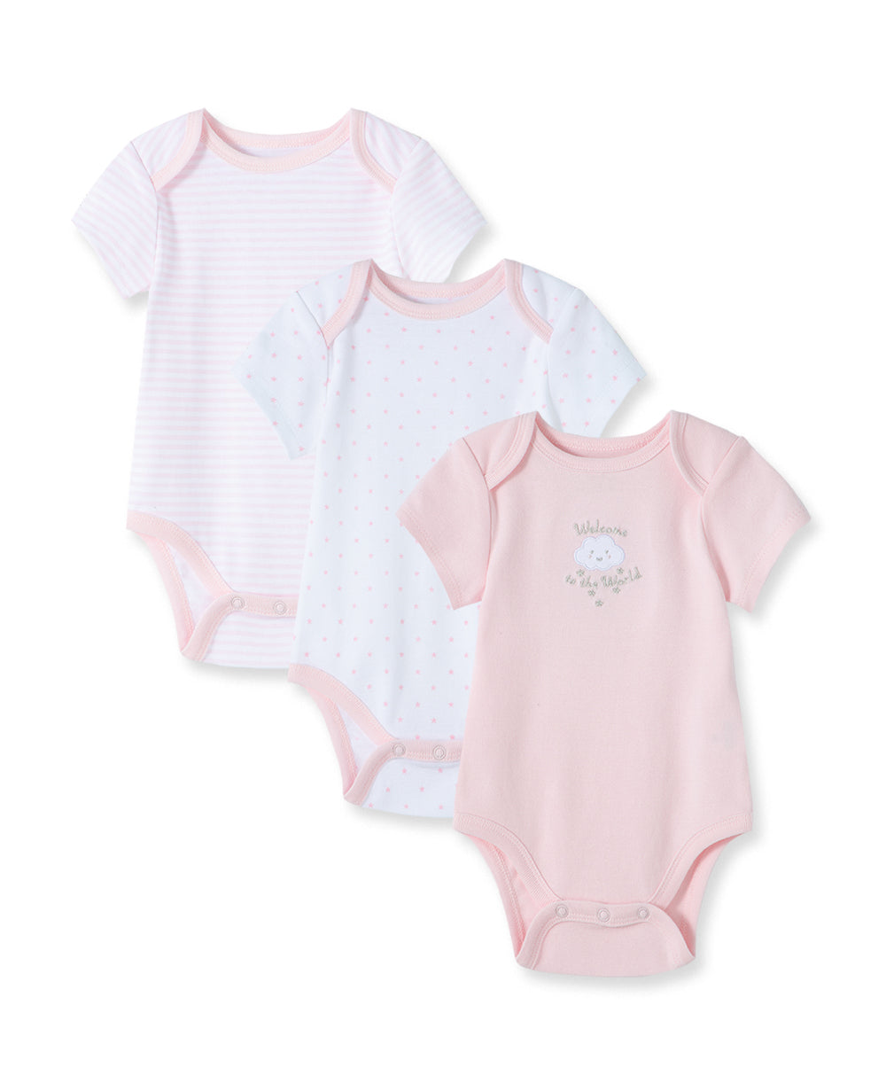  Pink Welcome to the World 3-Pack Bodysuits、mySite、layawaytickets