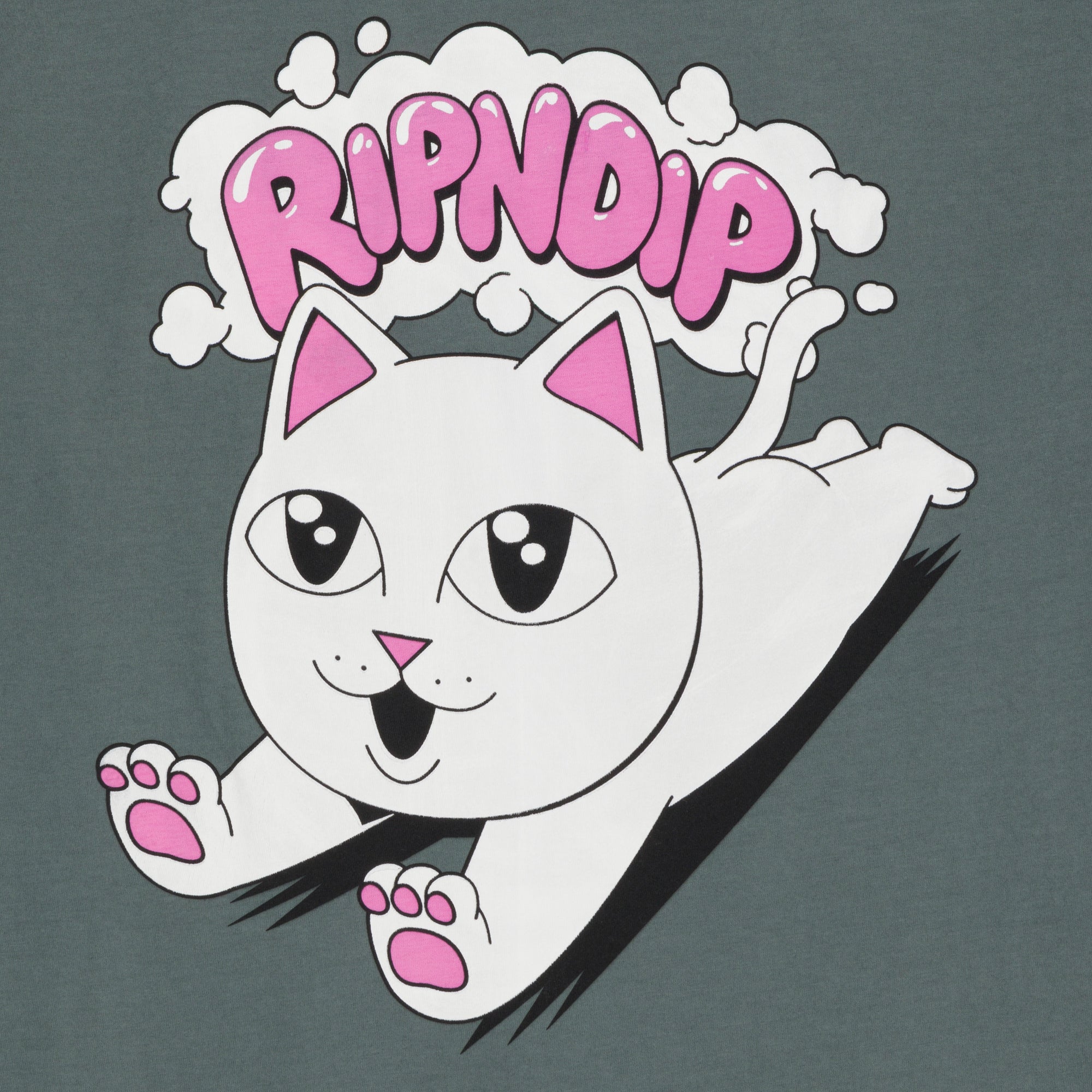  Leaping Kitty Tee (Charcoal)、mySite、merchandisen