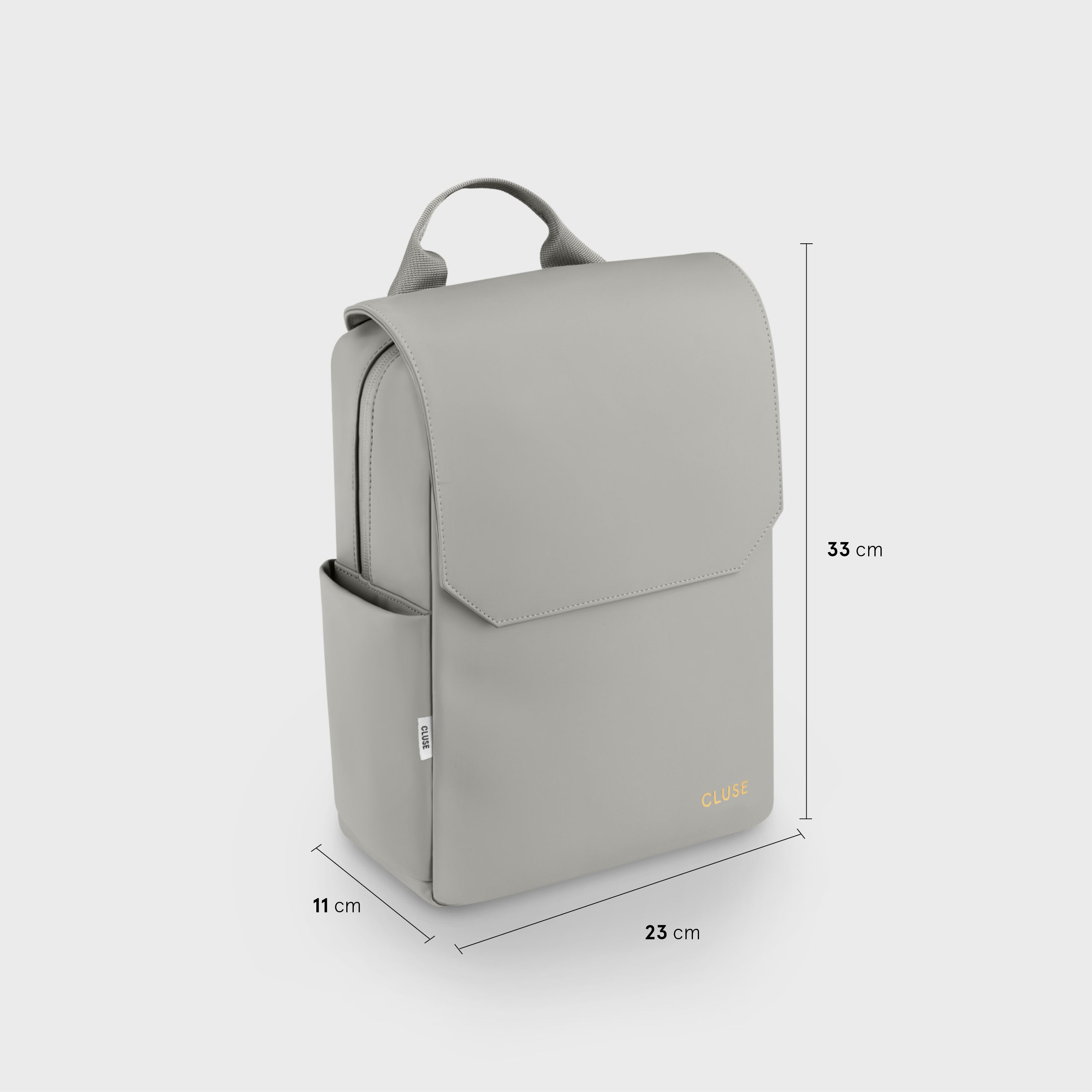 Nuitée Petite Backpack, Light Grey, Gold Colour、mySite、botmansion