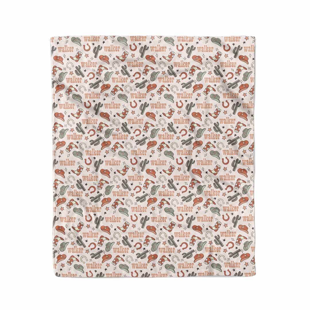  Buckaroo Cowboy Personalized Kids Blanket、mySite、layawaytickets