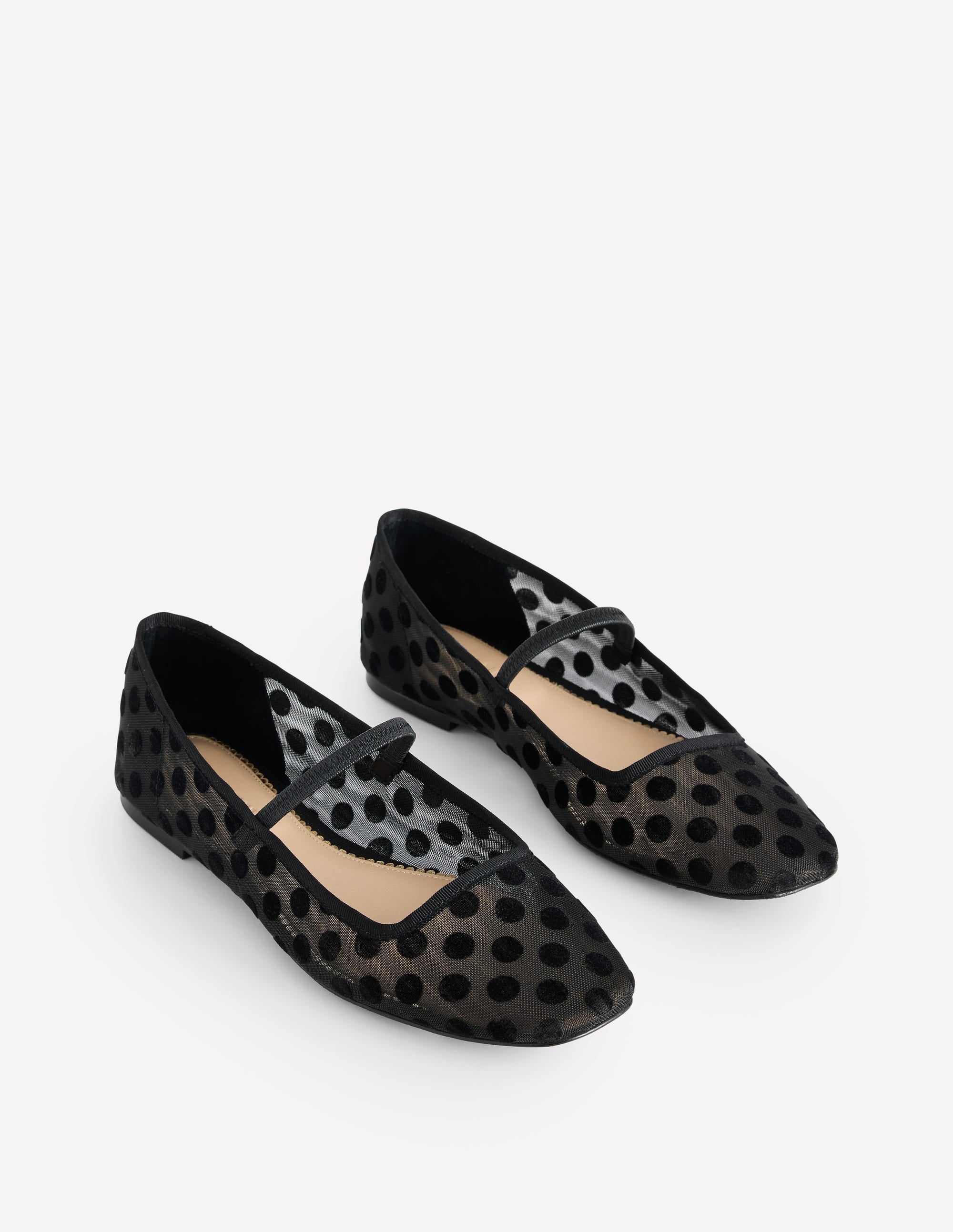  Thea Mary Jane Ballet Flat-Polka Dot Mesh、mySite、ashleygrahame