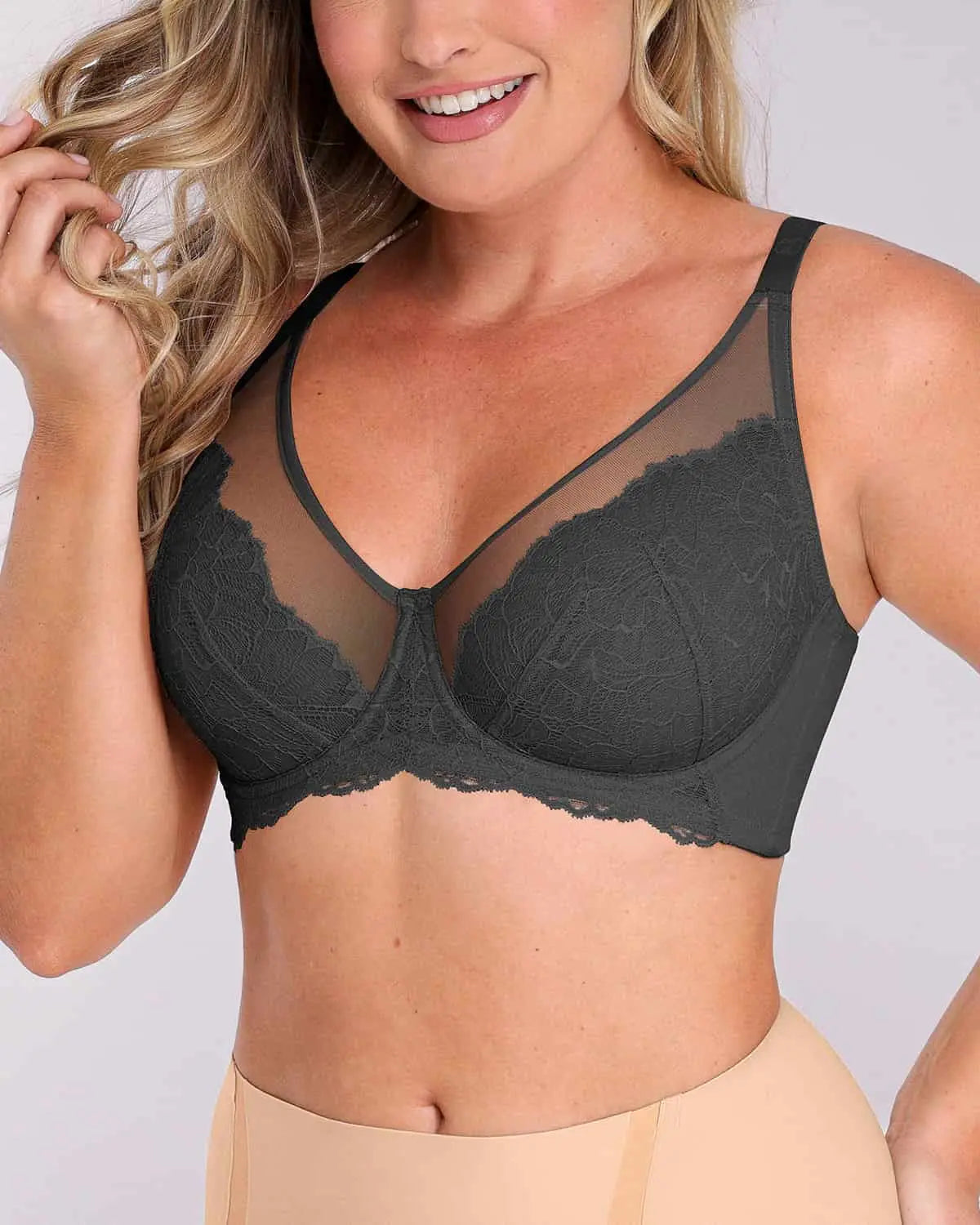 Supportive Unlined Lace Underwired Bra、mySite、bengalsvssteelers