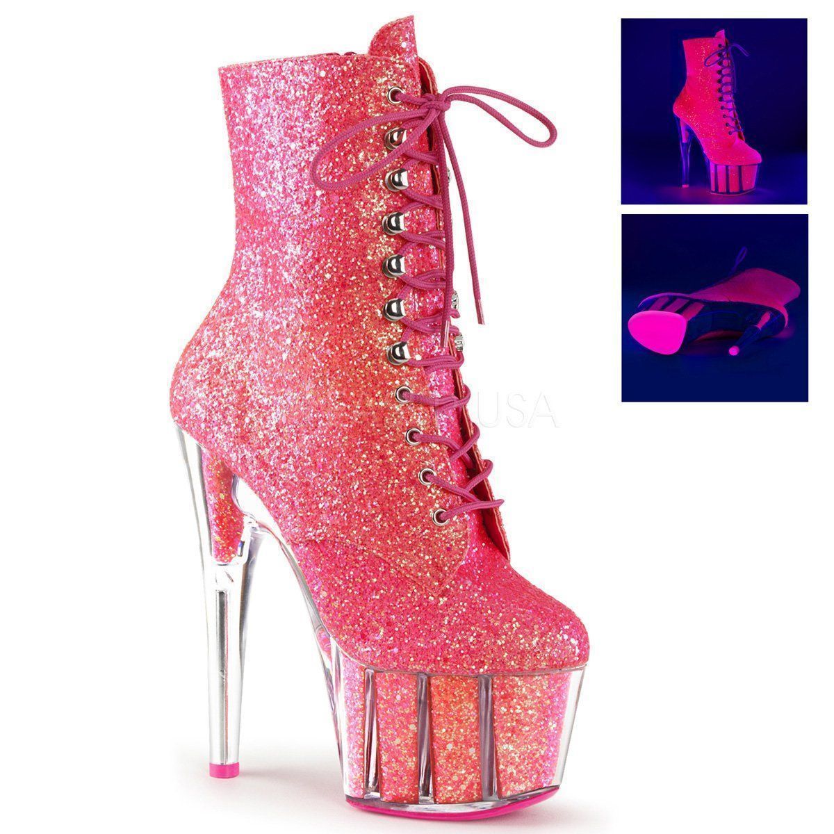 SS-ADORE-1020G Platform Boot | Neon Glitter、mySite、bengalsvssteelers