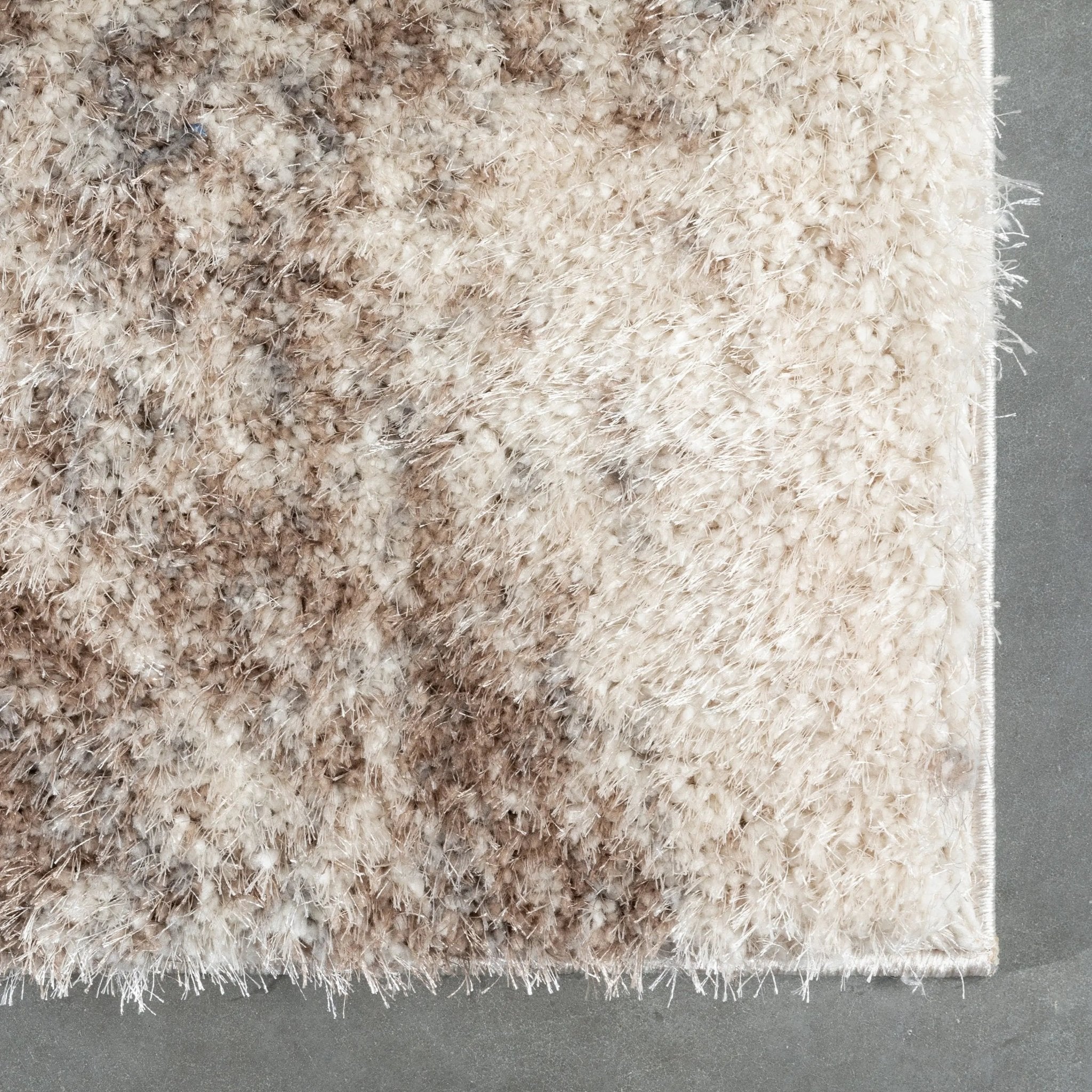 Sariah Modern Abstract Ivory Blue Shag Rug、mySite、gigharbornorthrealestate