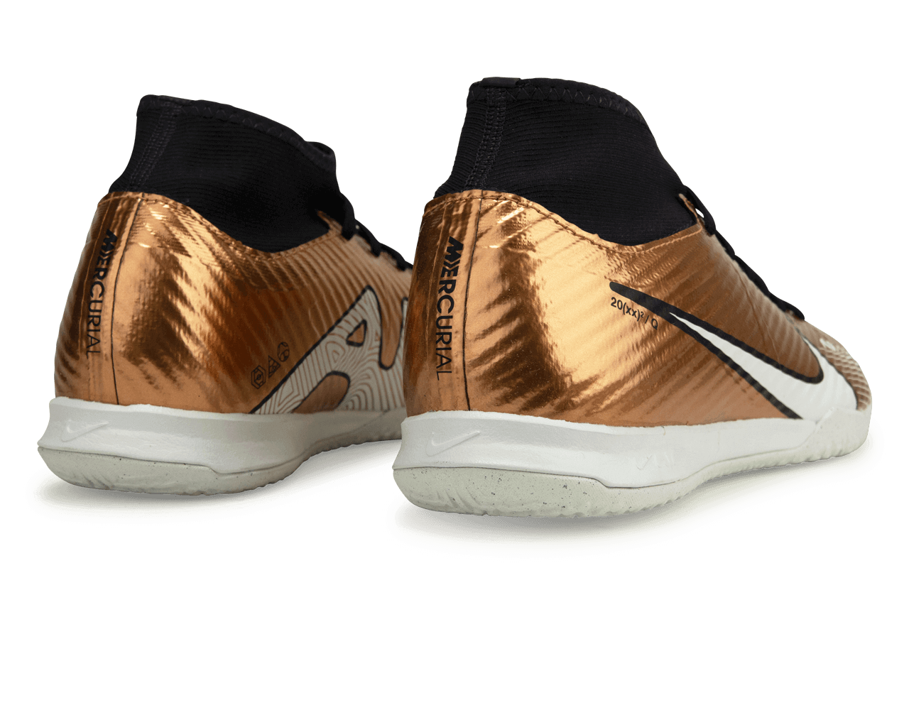 Nike Men's Zoom Mercurial Superfly 9 Academy IC Metallic Copper、mySite、noshort