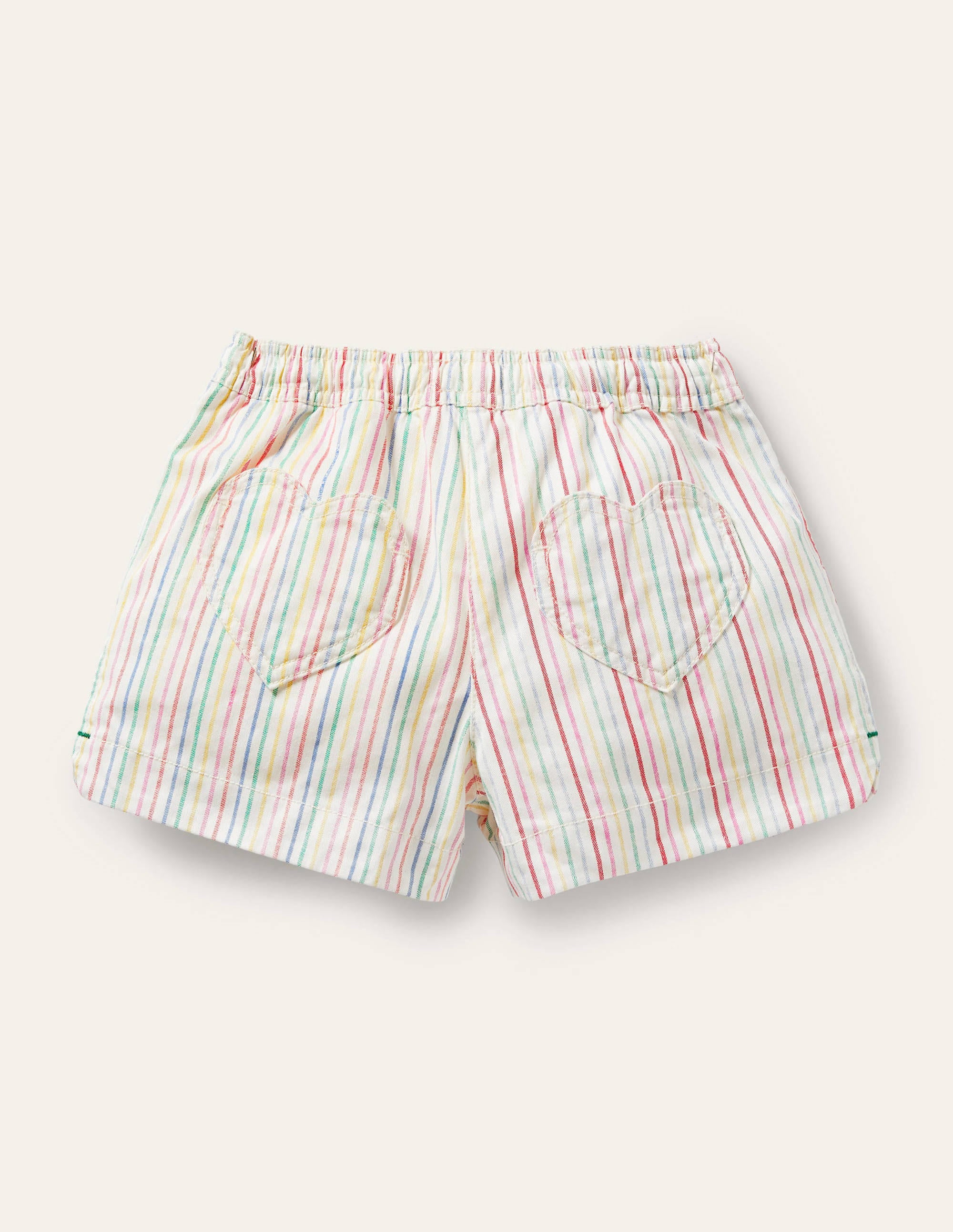  Heart Pocket Shorts-Ivory/ Multi Stripe、mySite、ashleygrahame