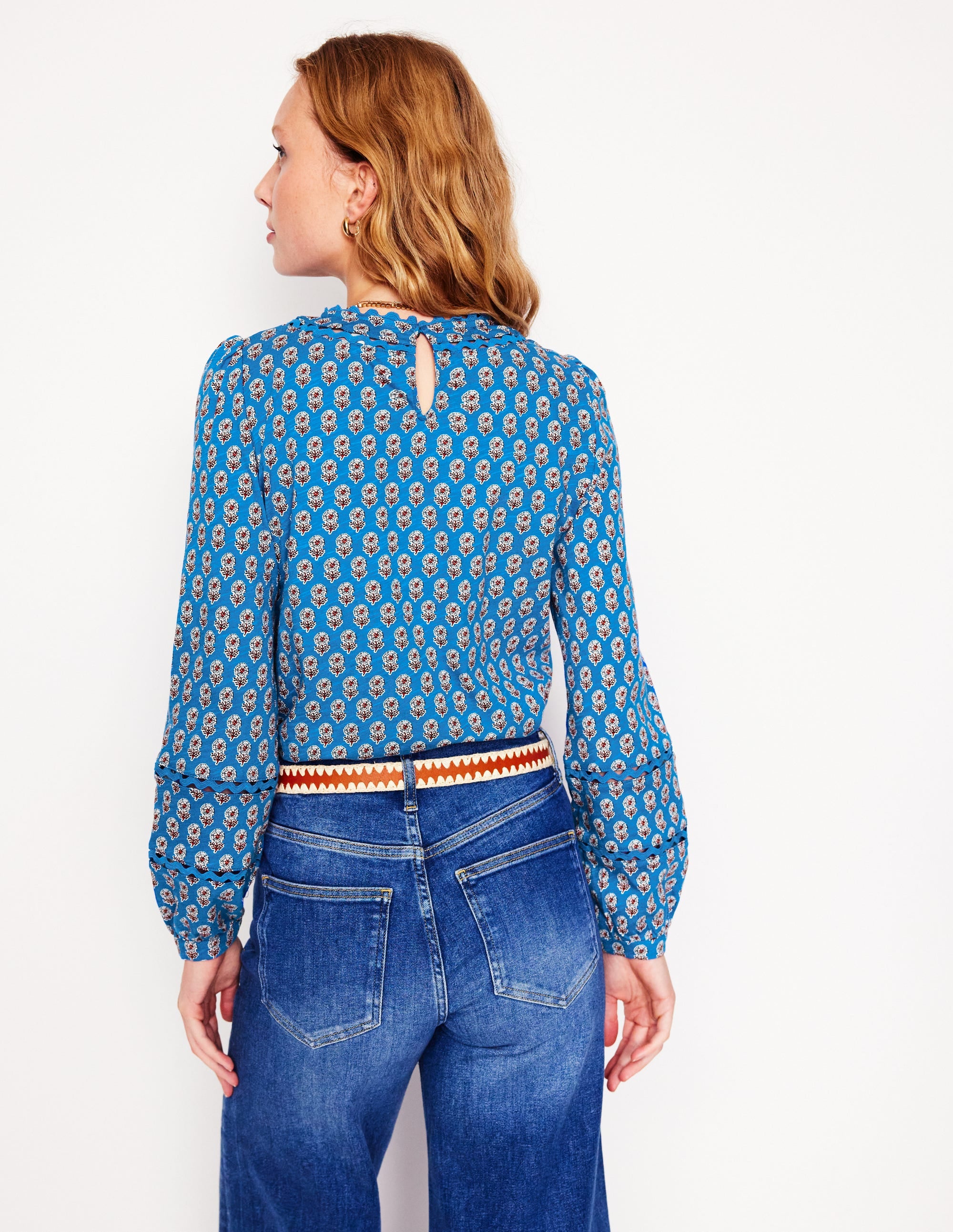  Daisy Long Sleeve Top-Gallery Blue, Camellia Stamp、mySite、ashleygrahame