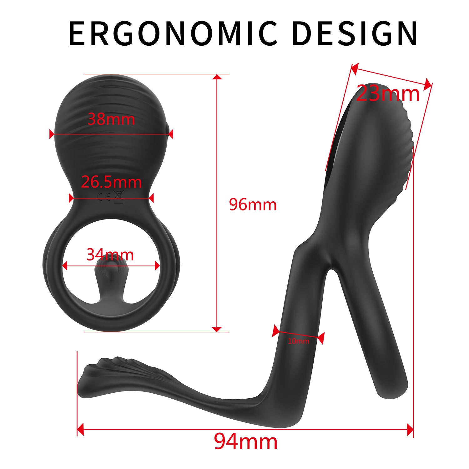 Eros Vibrating Dual Penis Ring | Wireless Remote Control | 7 Strong Vibration Modes | Clitoral Stimulator | Couple、mySite、bottomscart