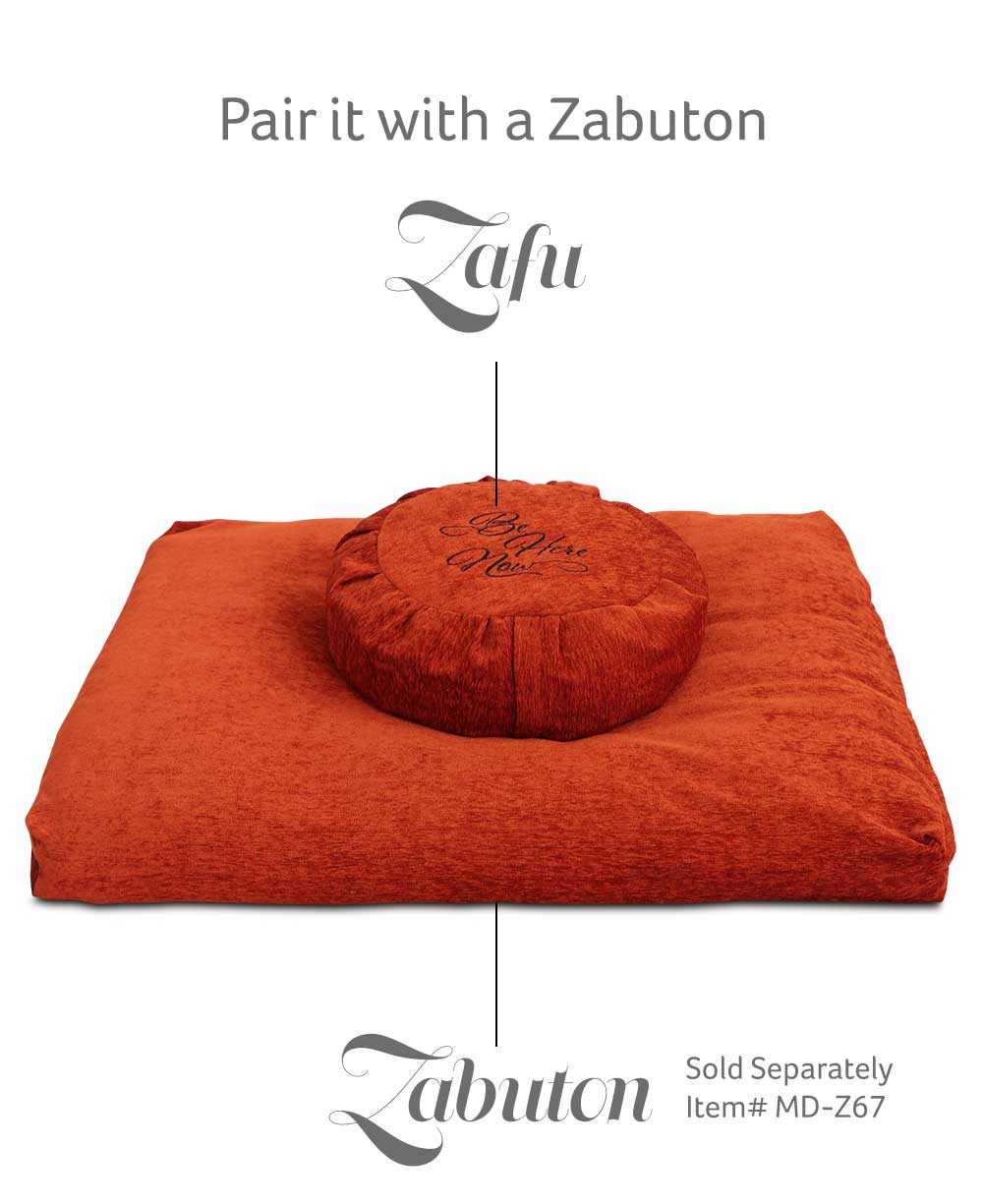 Rust Be Here Now Zafu Chenille Meditation Cushion、mySite、topwebapps