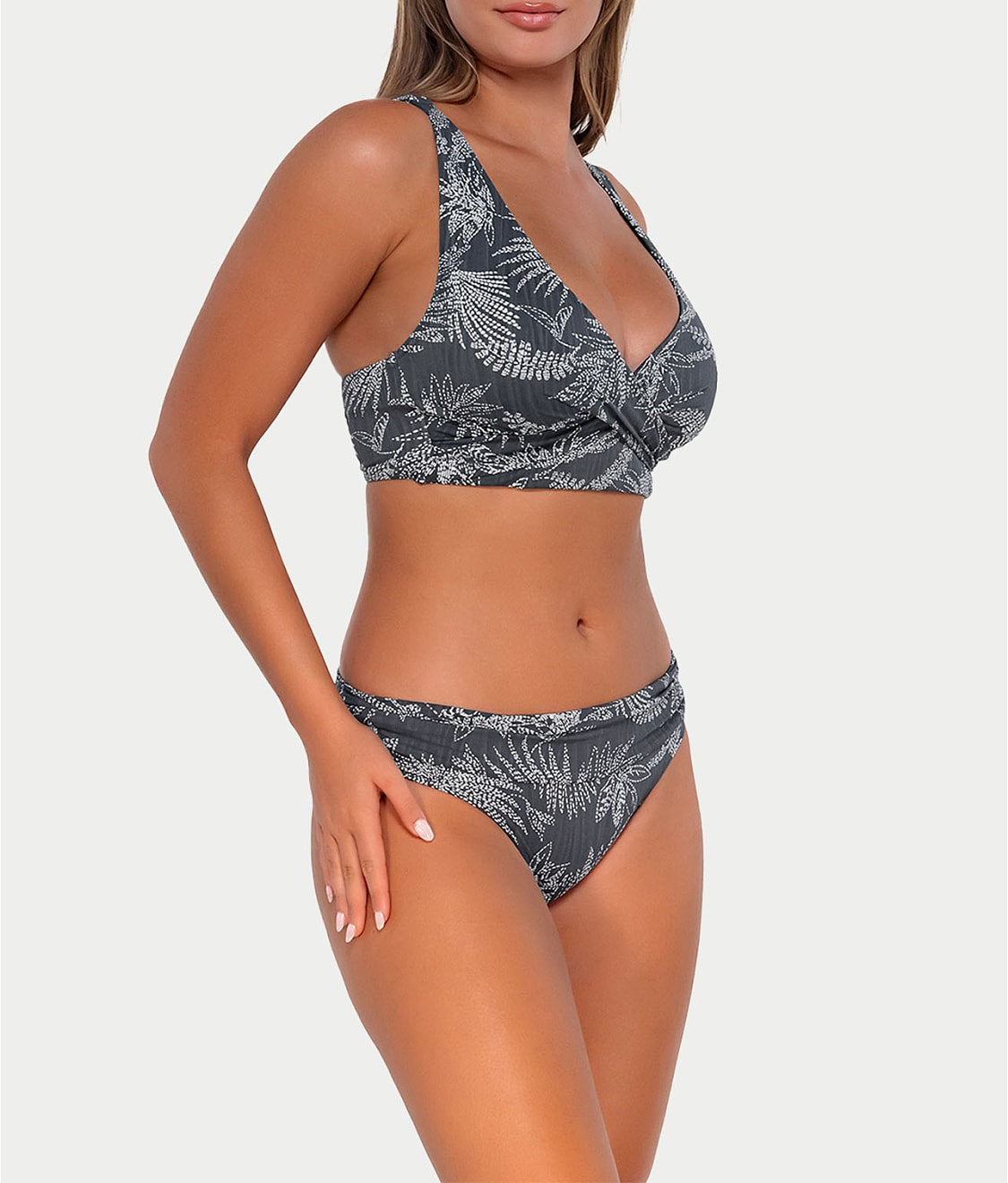 Printed Elsie Underwire Wrap Bikini Top、mySite、bengalsvssteelers