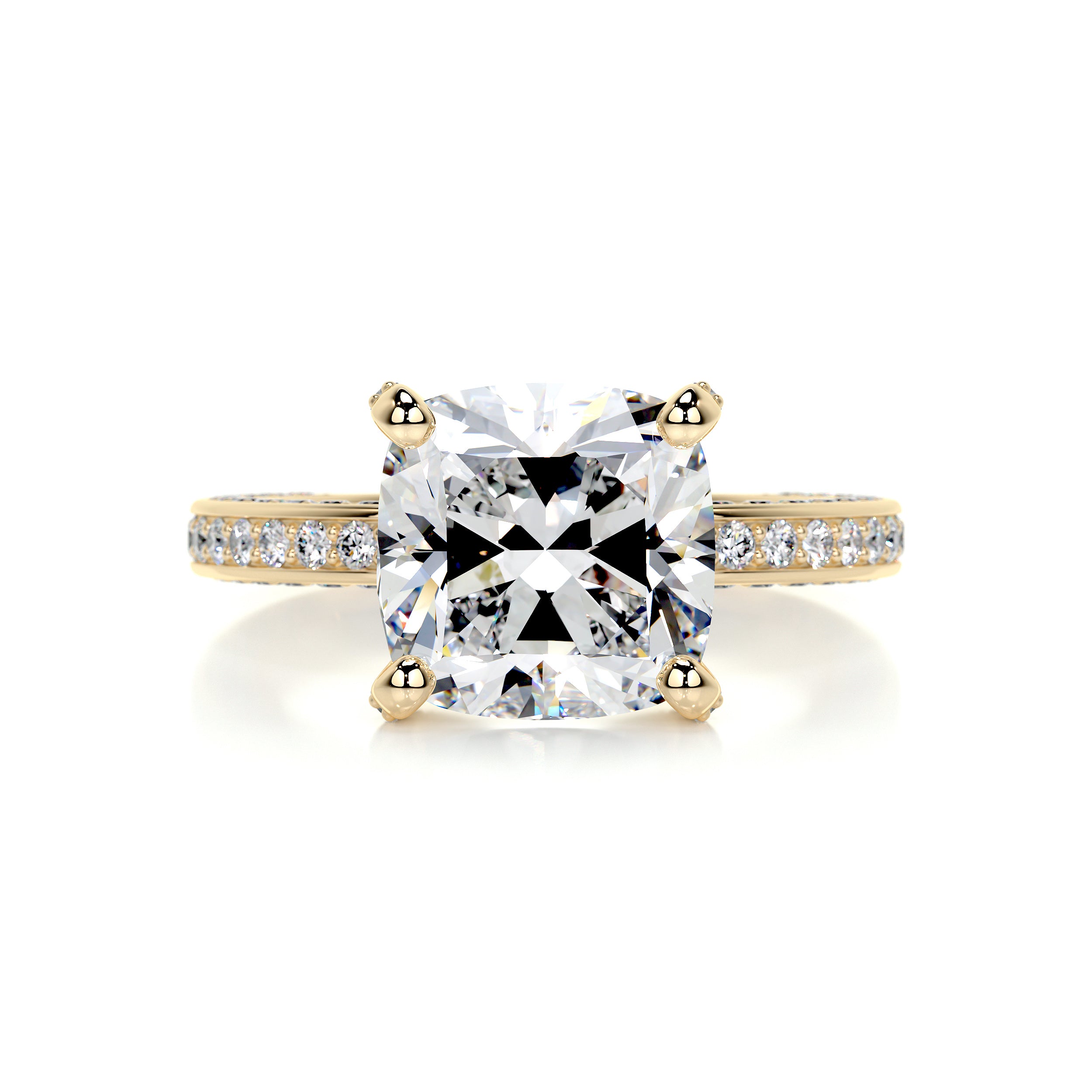 Lyric Diamond Engagement Ring -18K Yellow Gold、mySite、hinf8tx79