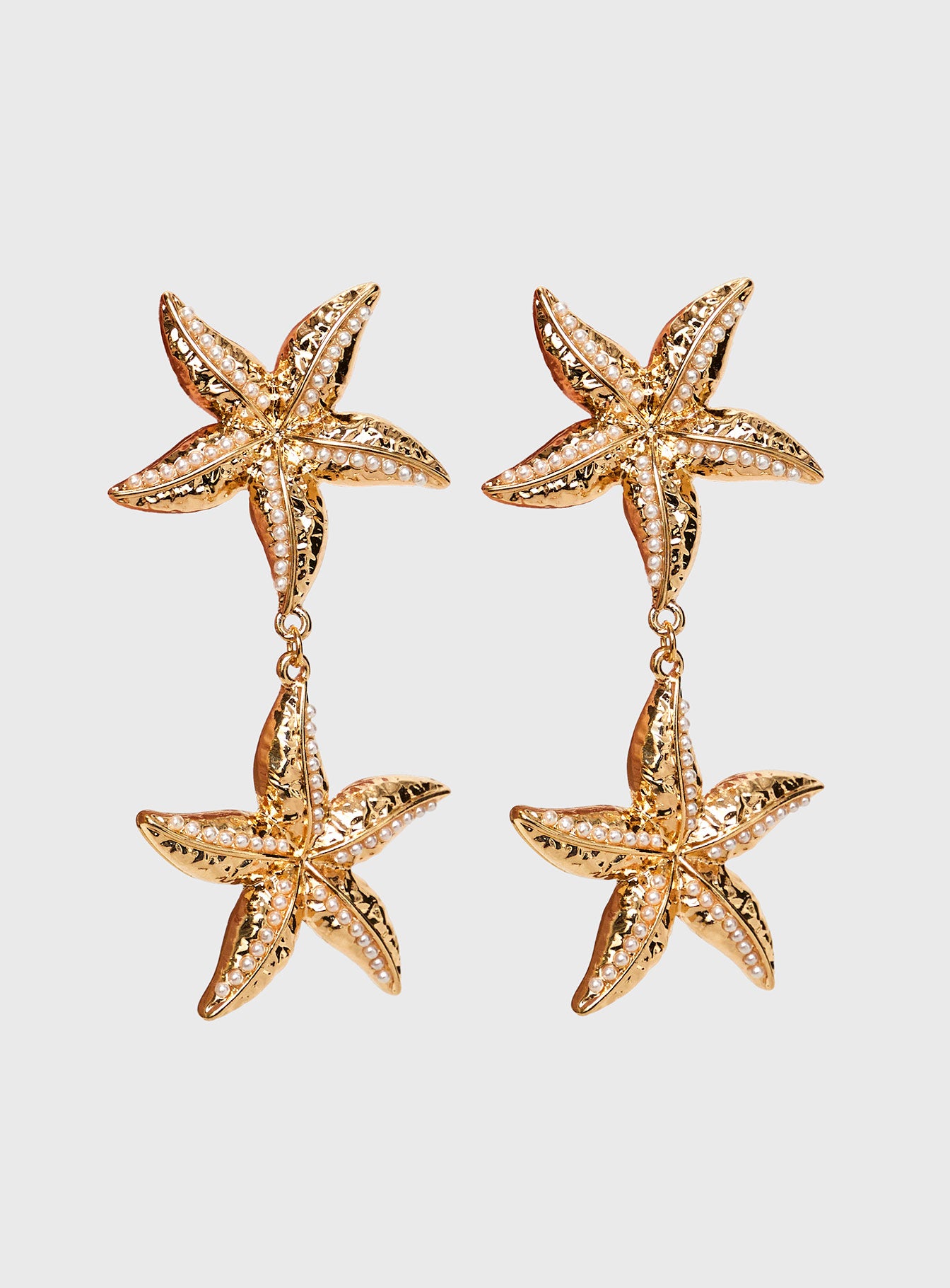 Starfish Drop Earrings Gold、mySite、solidvoid