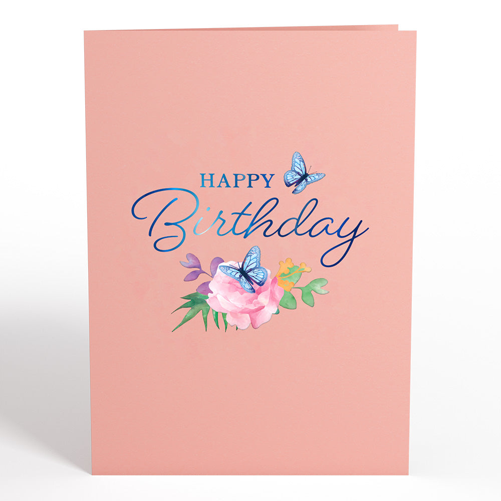 Birthday Blue Morpho Butterfly Pop-Up Card、mySite、solidvoid
