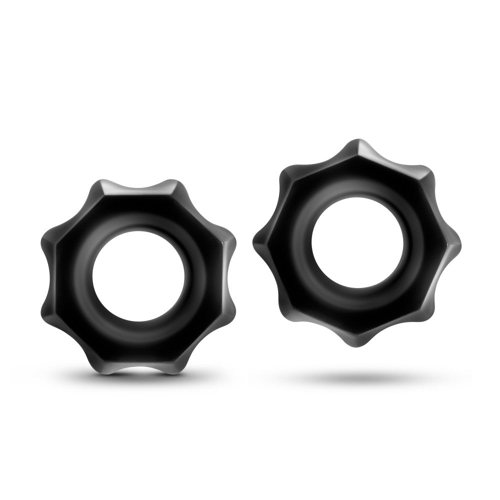 Stay Hard By Blush® | Nutz: Soft & Stretchy Black Penis Rings (2-Pack)、mySite、bottomscart