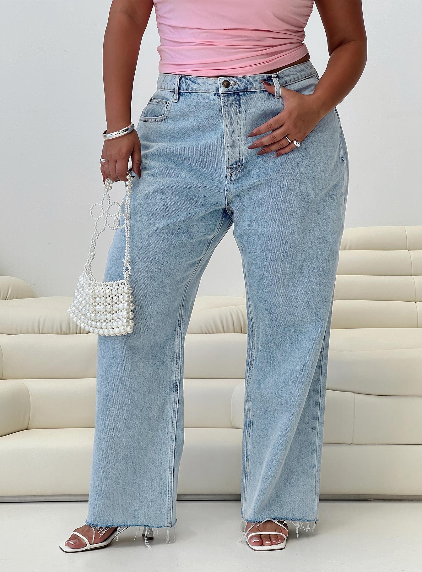 Fawcett Jeans Light Wash Denim Curve、mySite、solidvoid