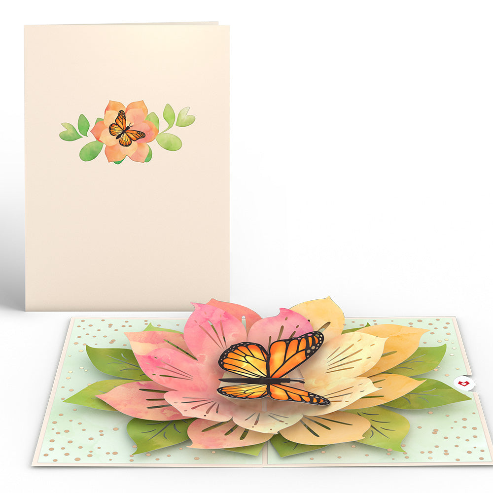 Monarch Butterfly Bloom Pop-Up Card、mySite、solidvoid