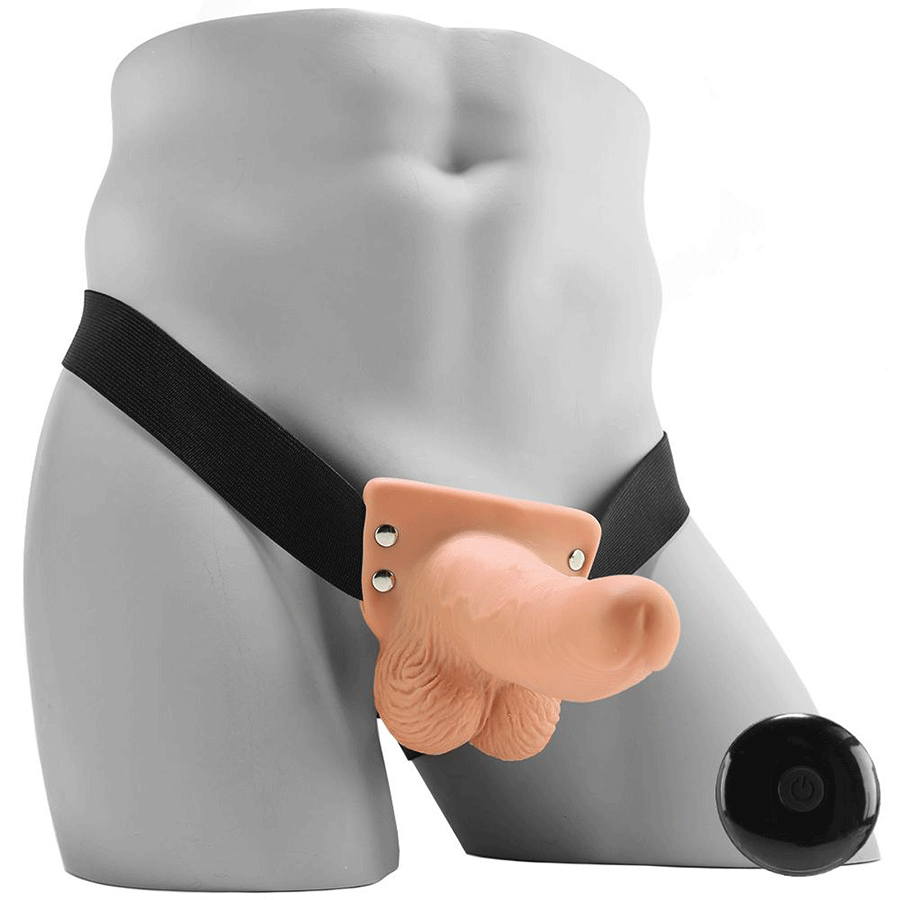 6 Inch Rechargeable Vibrating Hollow Strap On Penis Extension by Fetish Fantasy、mySite、bottomscart