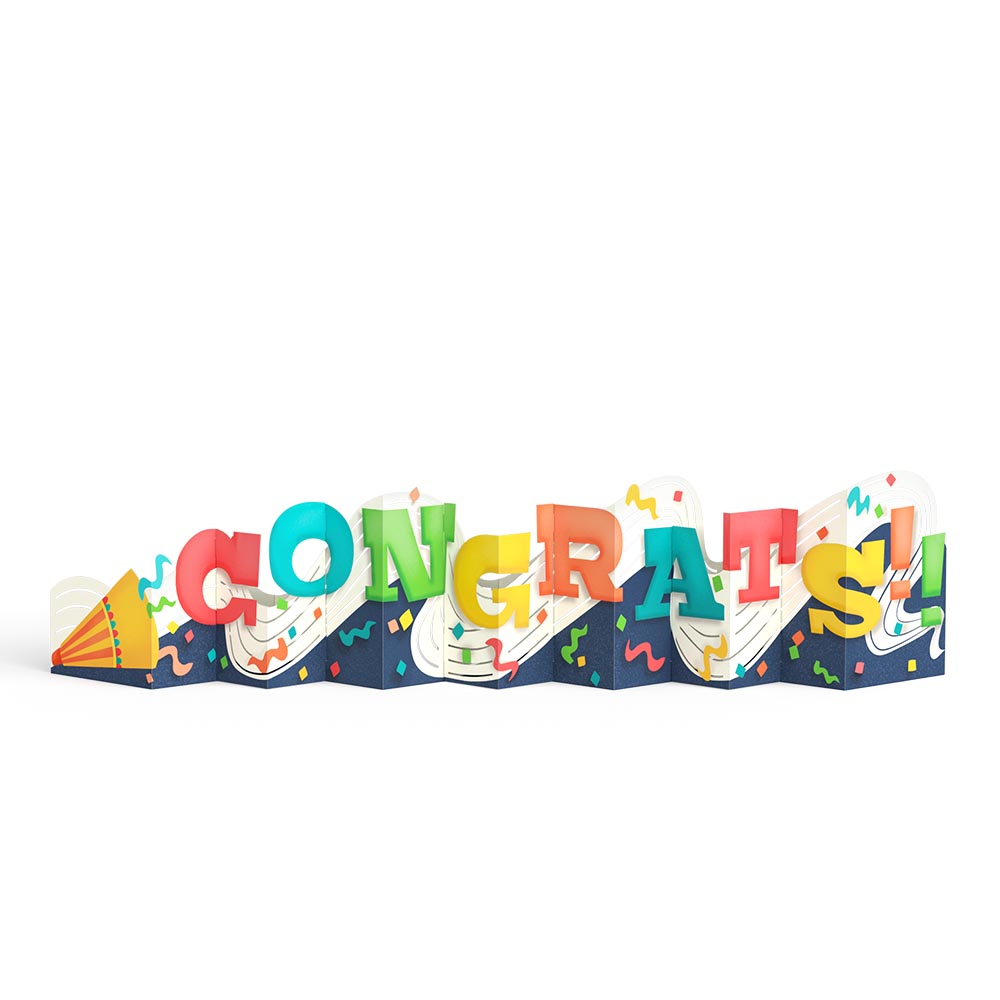 Congrats Loooooong Card™ (Expands to 2 feet)、mySite、solidvoid