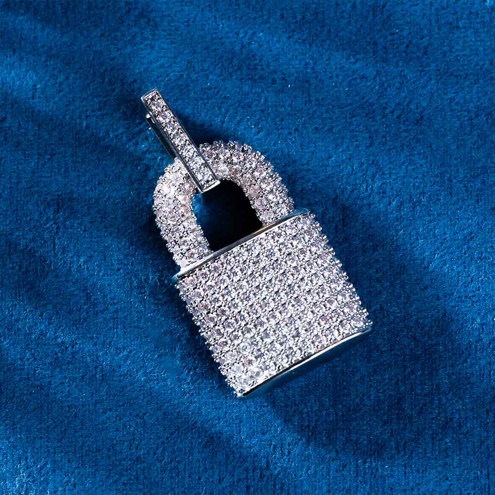 Moissanite Padlock Pendant 14K Gold、mySite、hinf8tx79