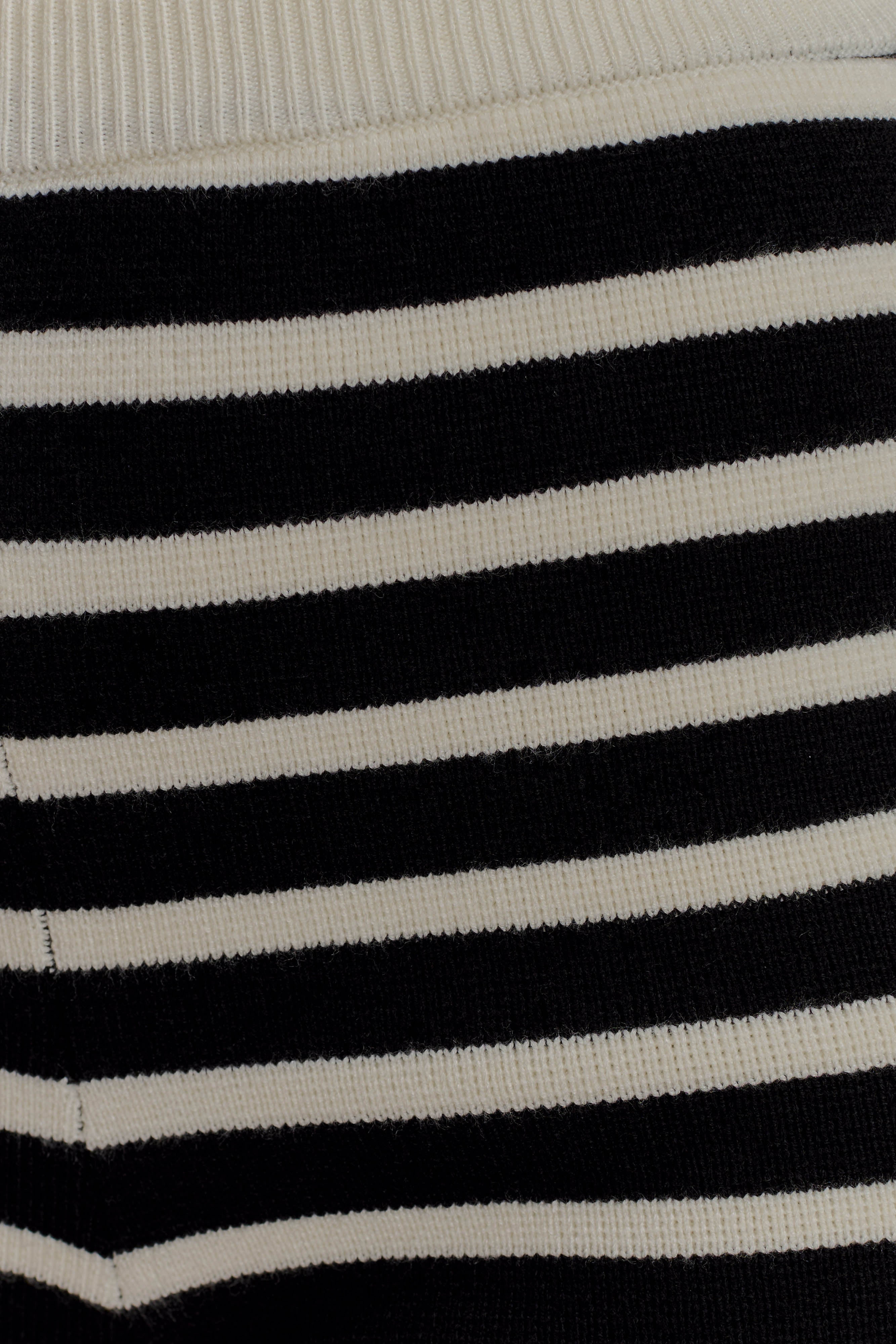 Tabitha Stripe Knit Shorts - Black/White、mySite、solidvoid