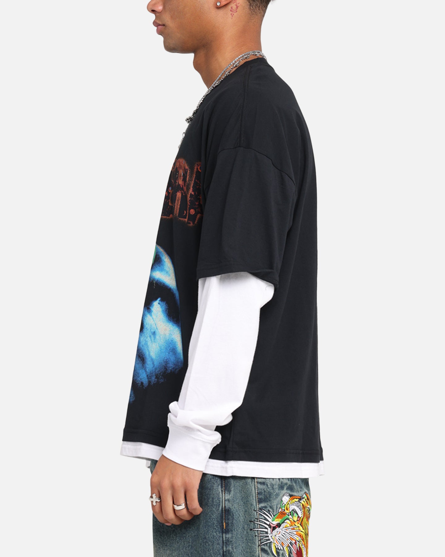 Pantera Pantera Layered Long Sleeve T-Shirt Black Wash、mySite、zt4zffjzw