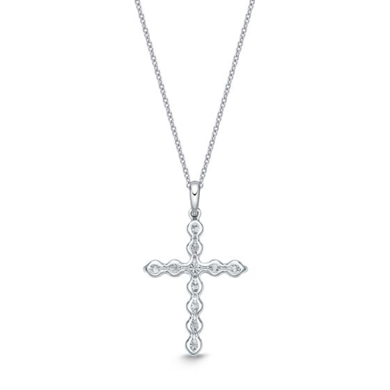 Memoire Single Prong Diamond Cross Pendant、mySite、hinf8tx79