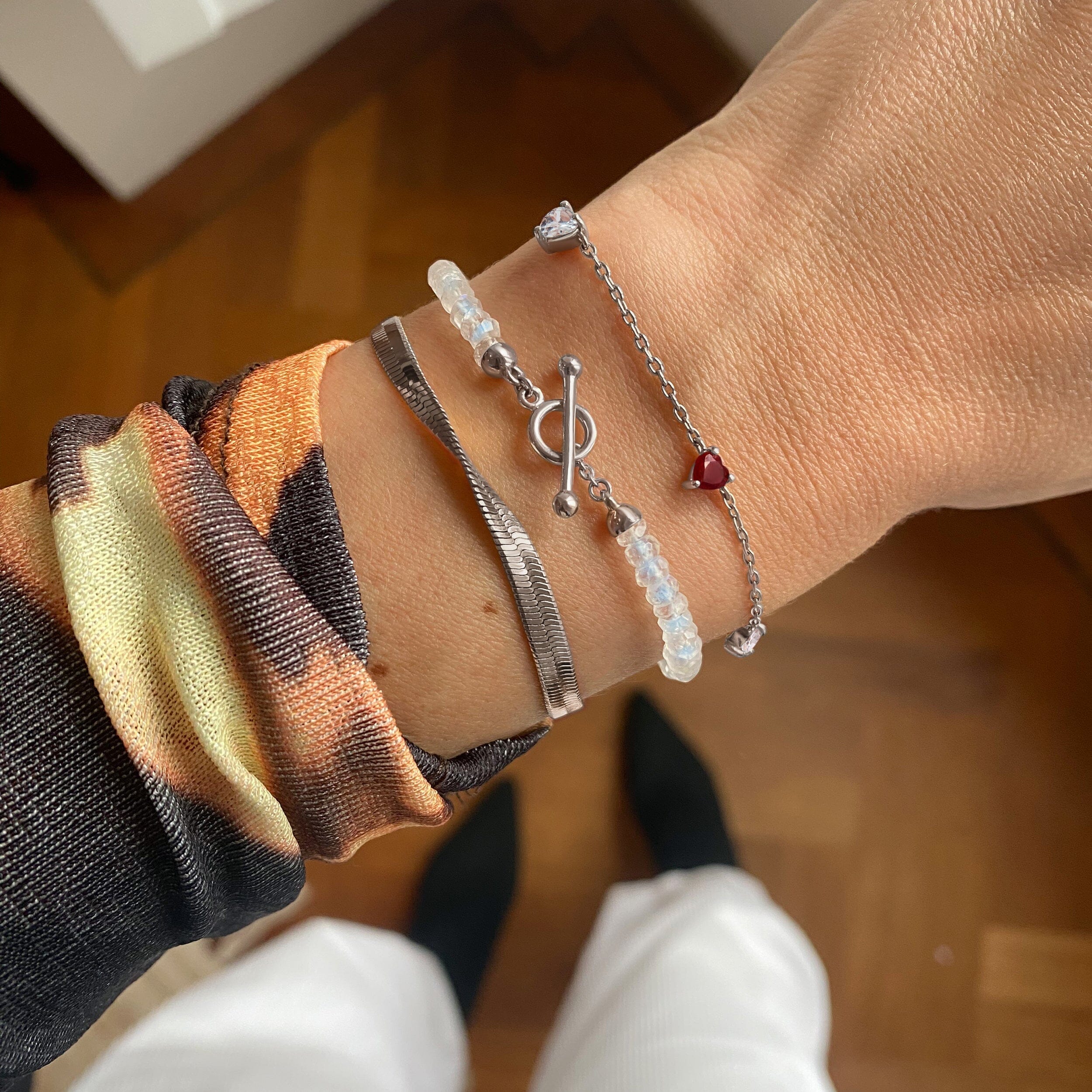 Garnet Never Without My Gem Bracelet - January Birthstone、mySite、hinf8tx79