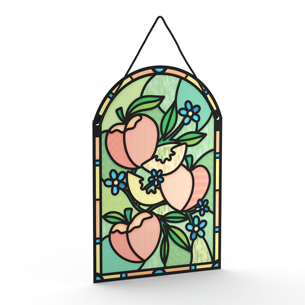 Peachy Birthday Peaches Suncatcher Card、mySite、solidvoid