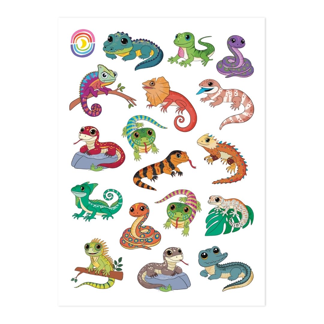  Reptile Life Hologram Sticker Sheet、mySite、ghnorth