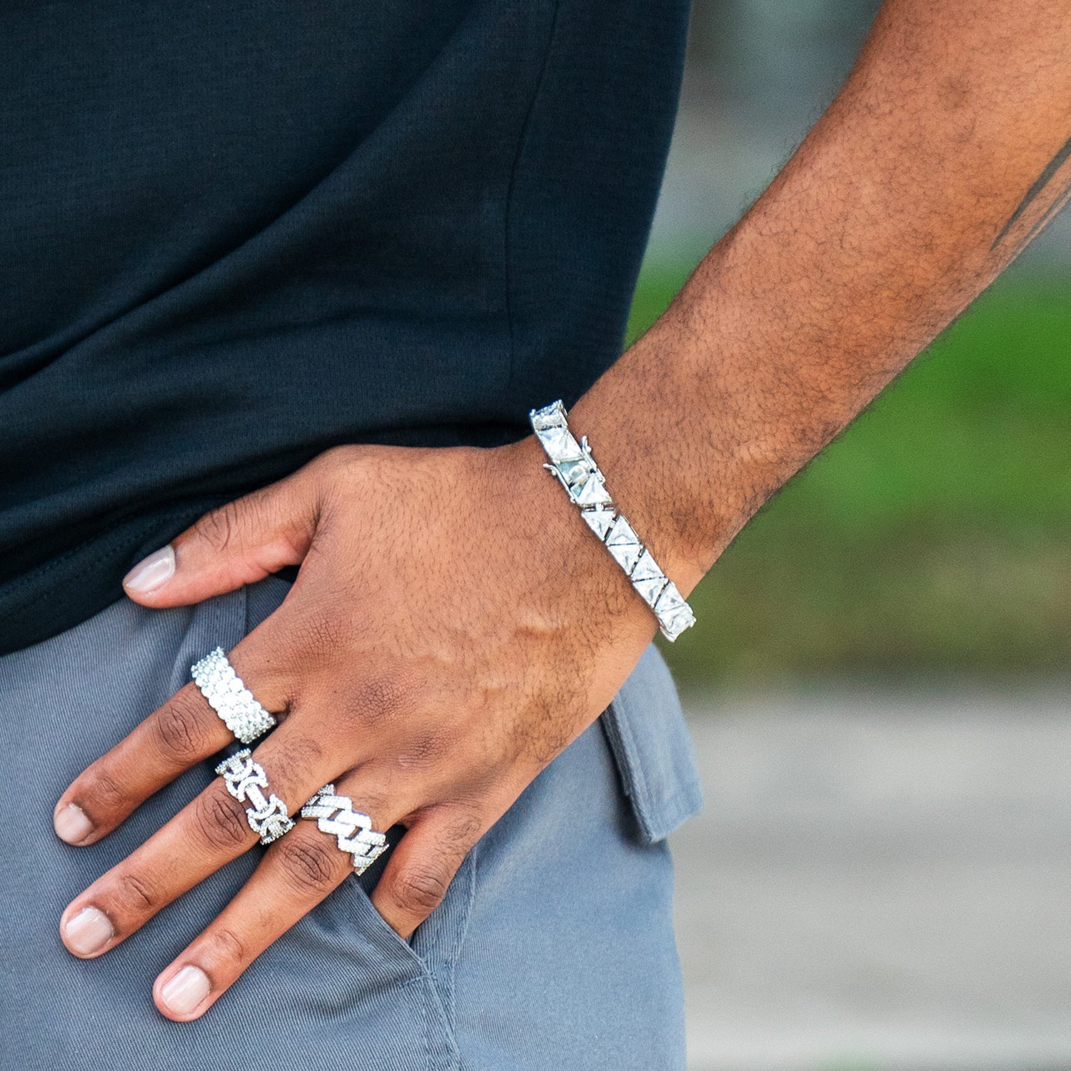 Moissanite Triangle Bracelet、mySite、hinf8tx79