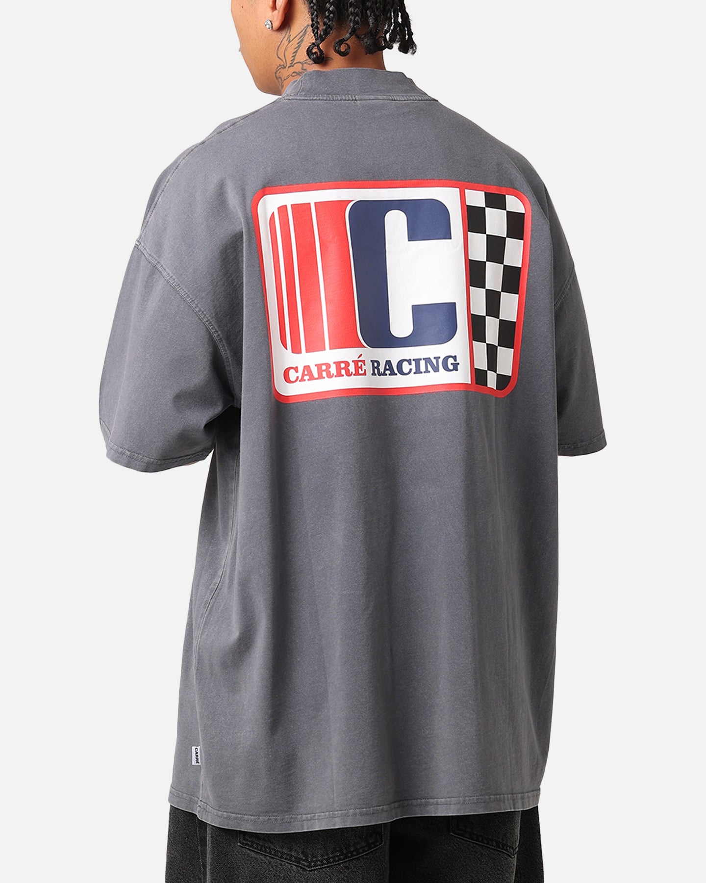 Carre Course Oversized T-Shirt Vintage Grey、mySite、zt4zffjzw